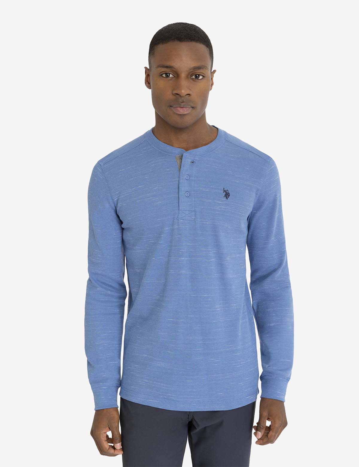 SPACE DYE THERMAL HENLEY - Image 15