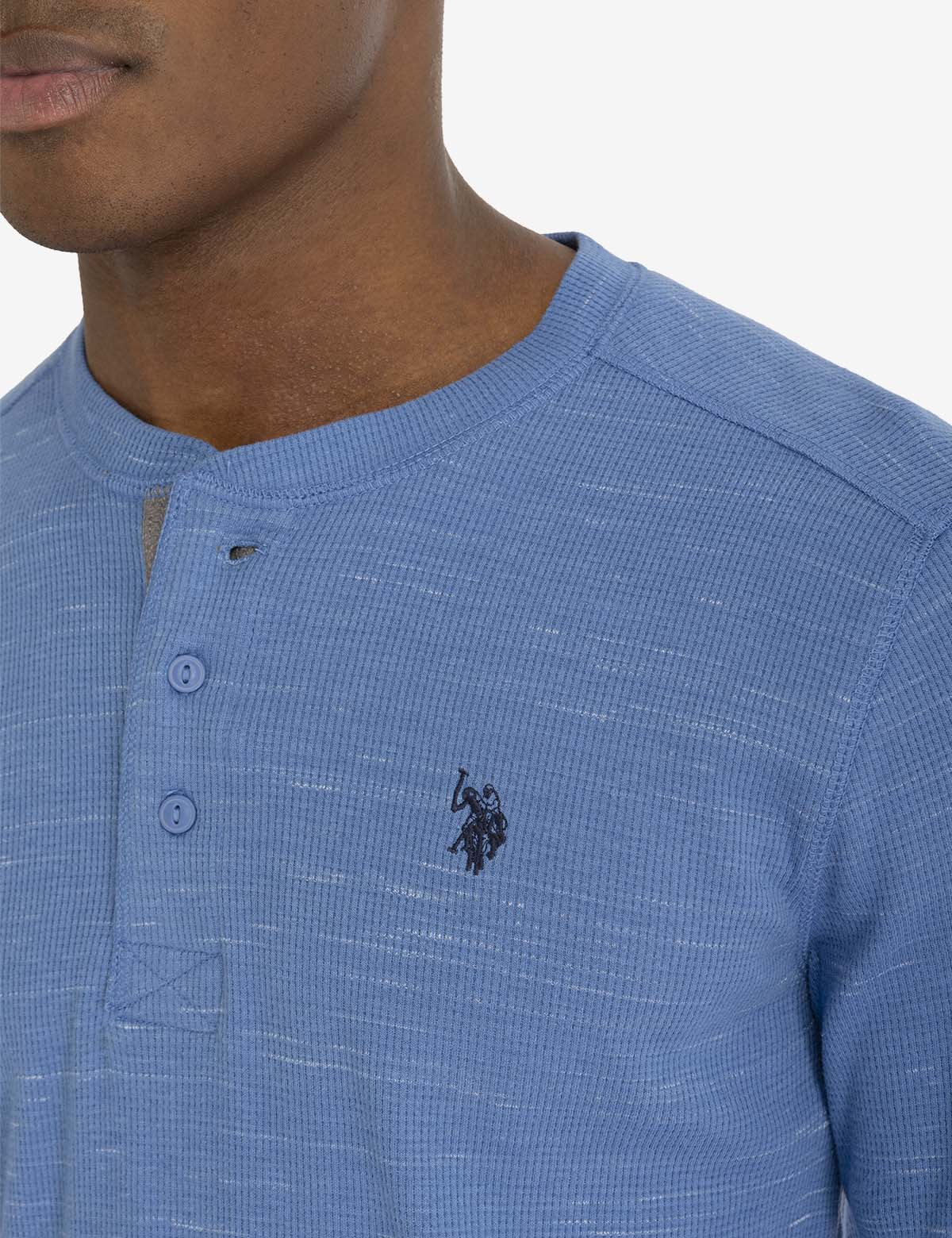 SPACE DYE THERMAL HENLEY - Image 16