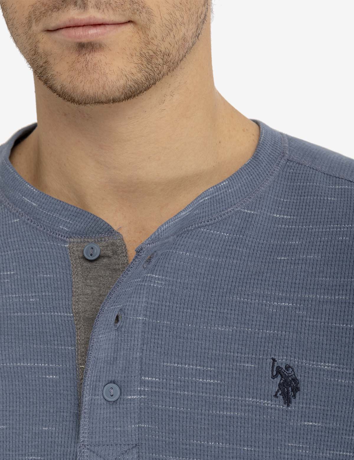 SPACE DYE THERMAL HENLEY - Image 19