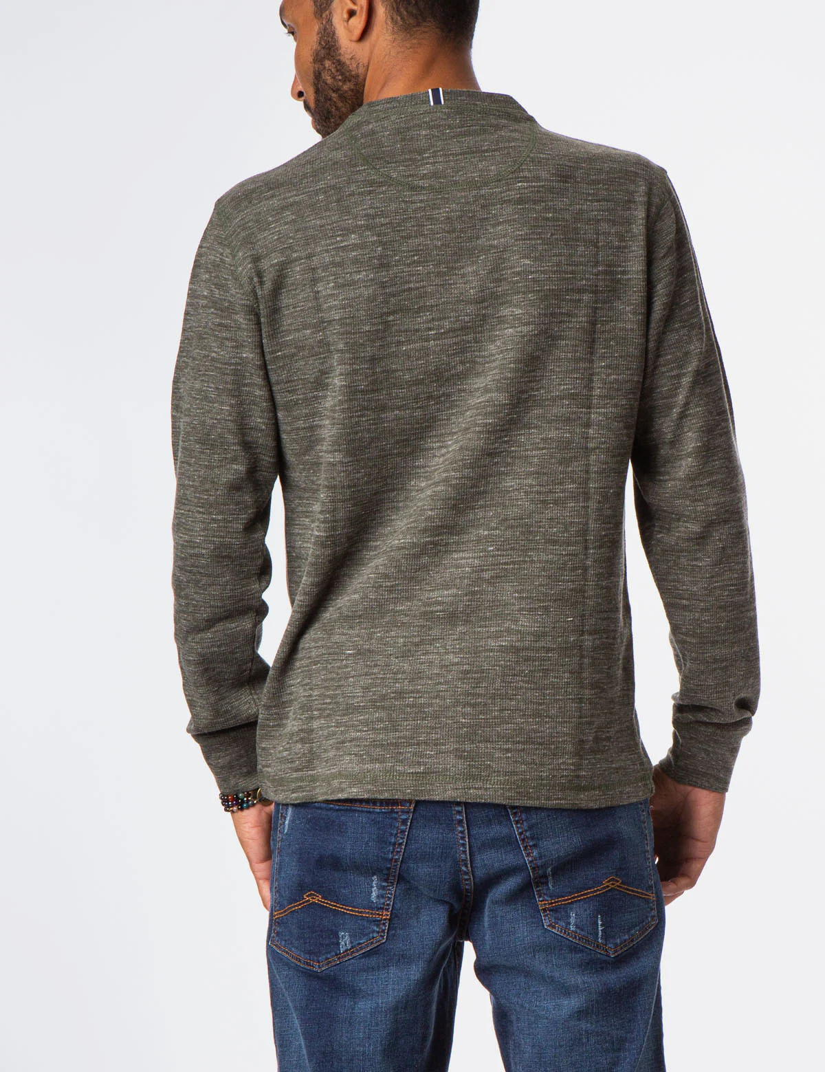 SPACE DYE THERMAL HENLEY - Image 10