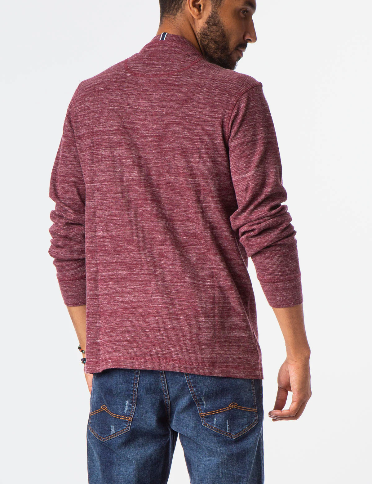 SPACE DYE THERMAL HENLEY - Image 2