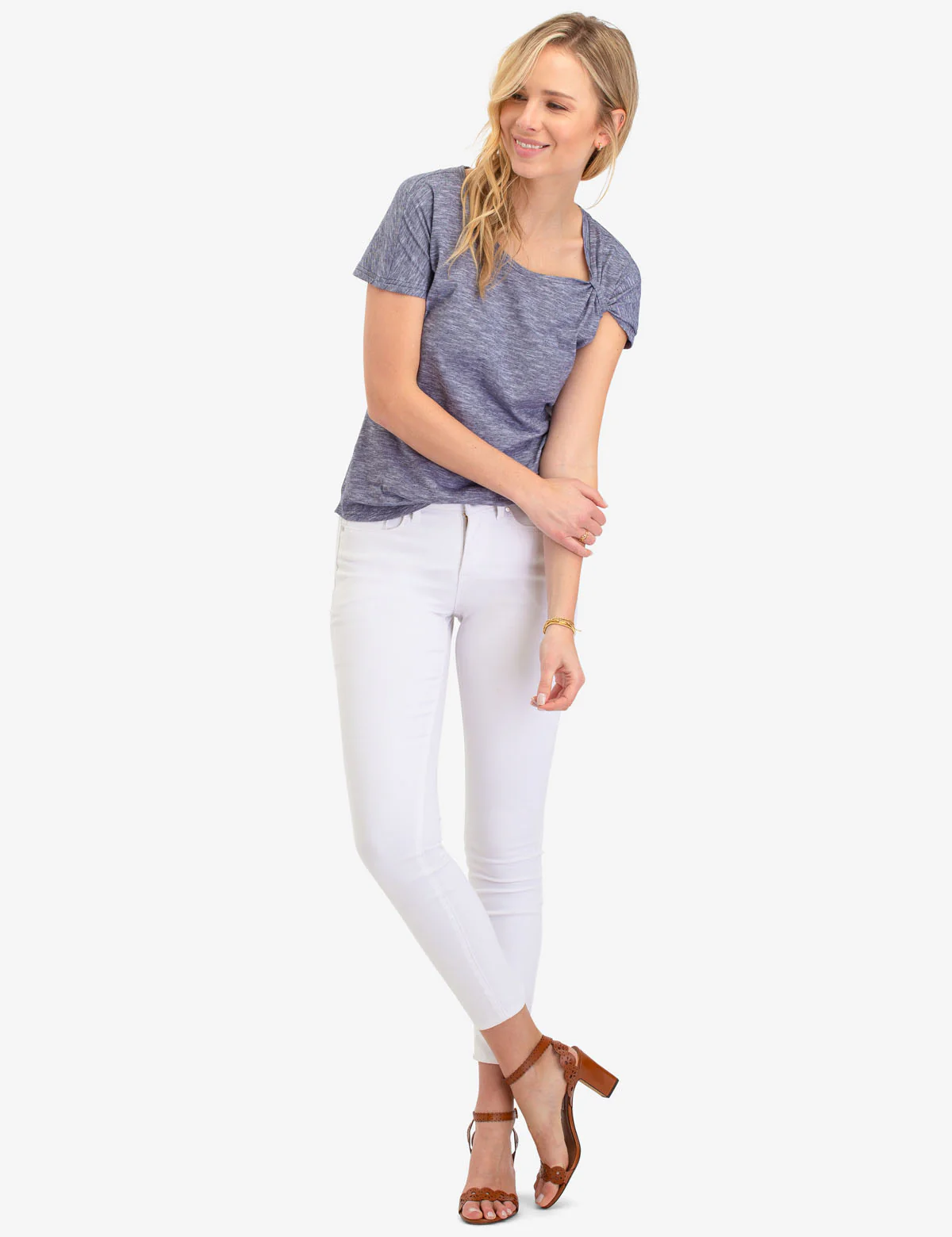 SPACE DYE TIE SLEEVE TOP - Image 9