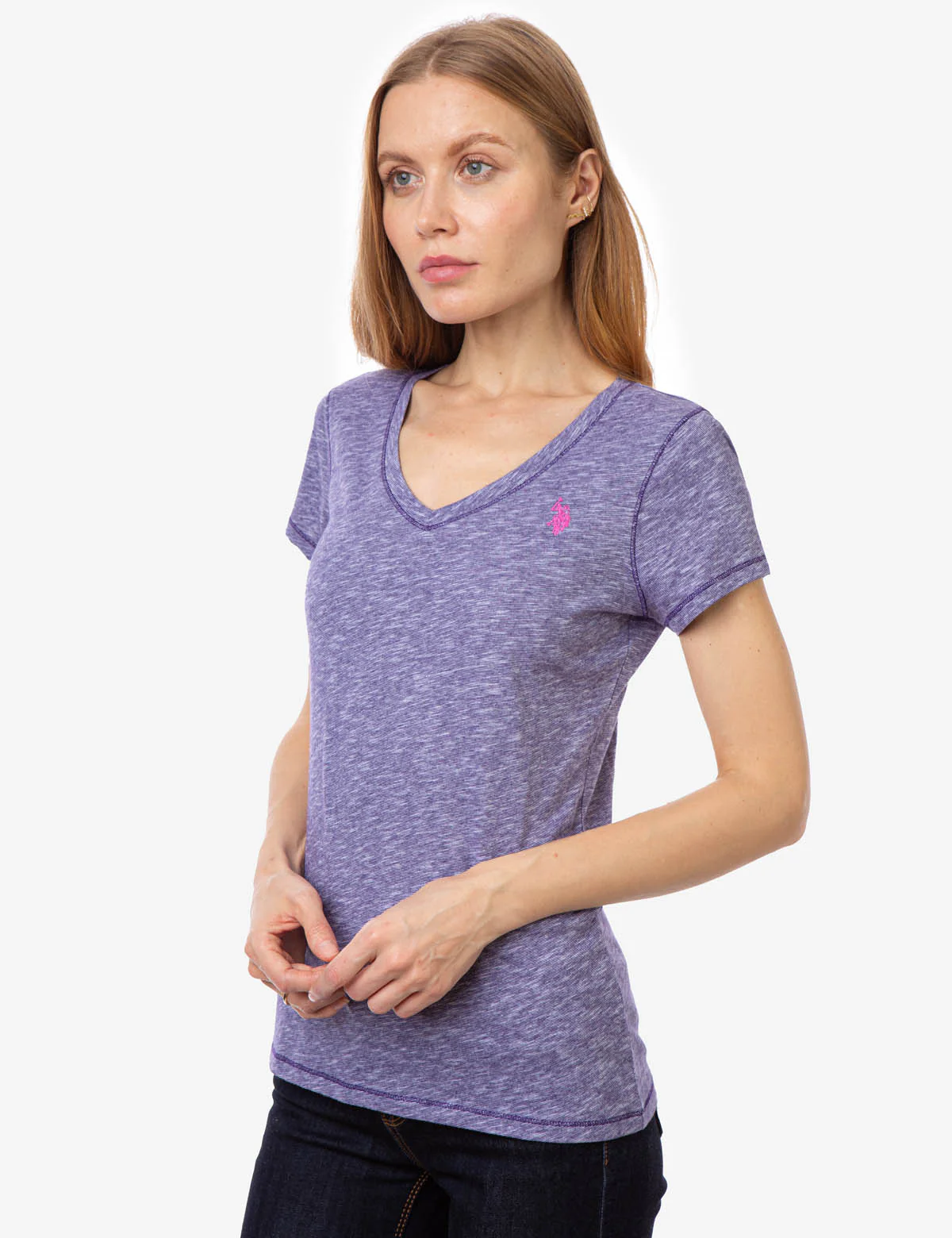 SPACE DYE V-NECK T-SHIRT - Image 15