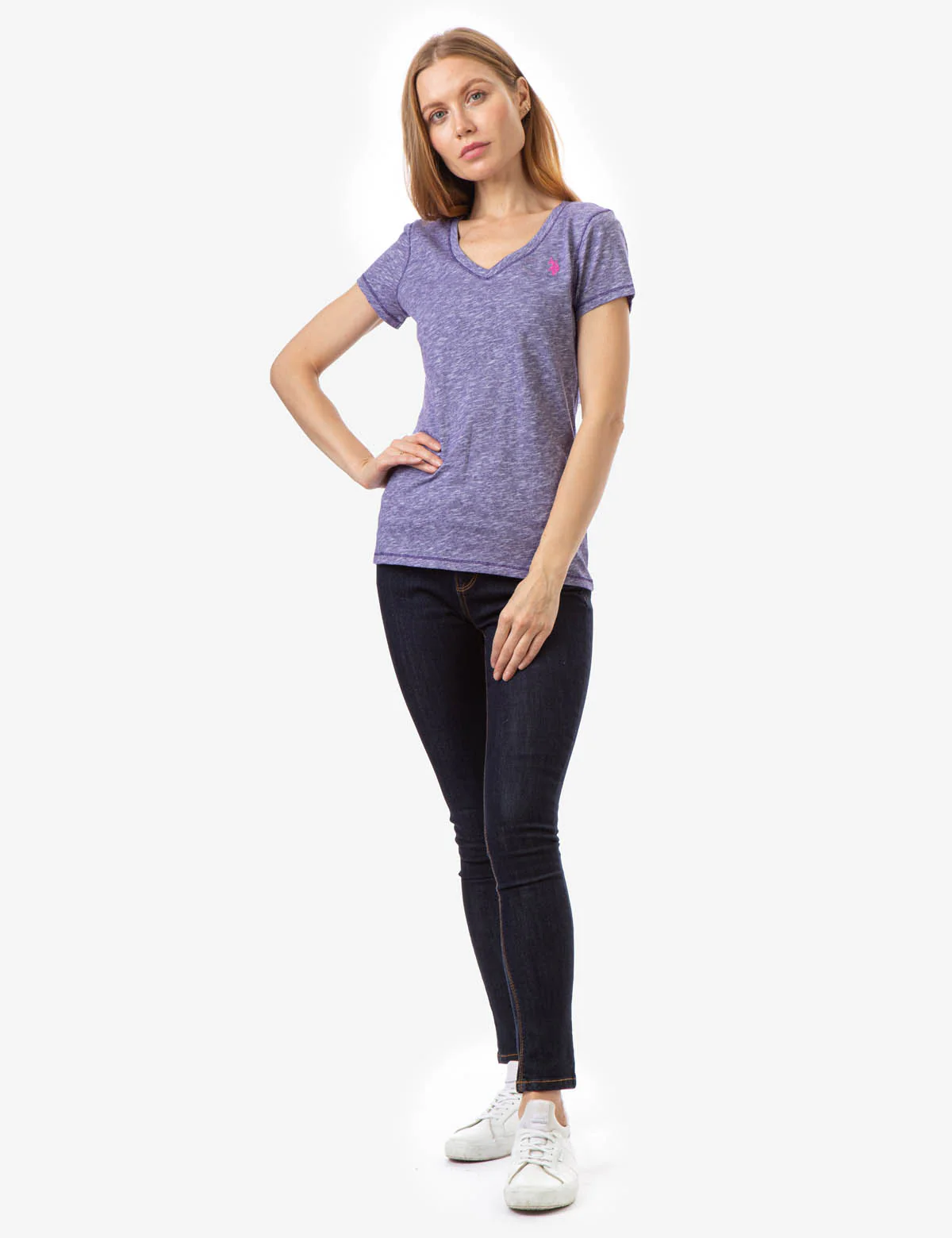 SPACE DYE V-NECK T-SHIRT - Image 16