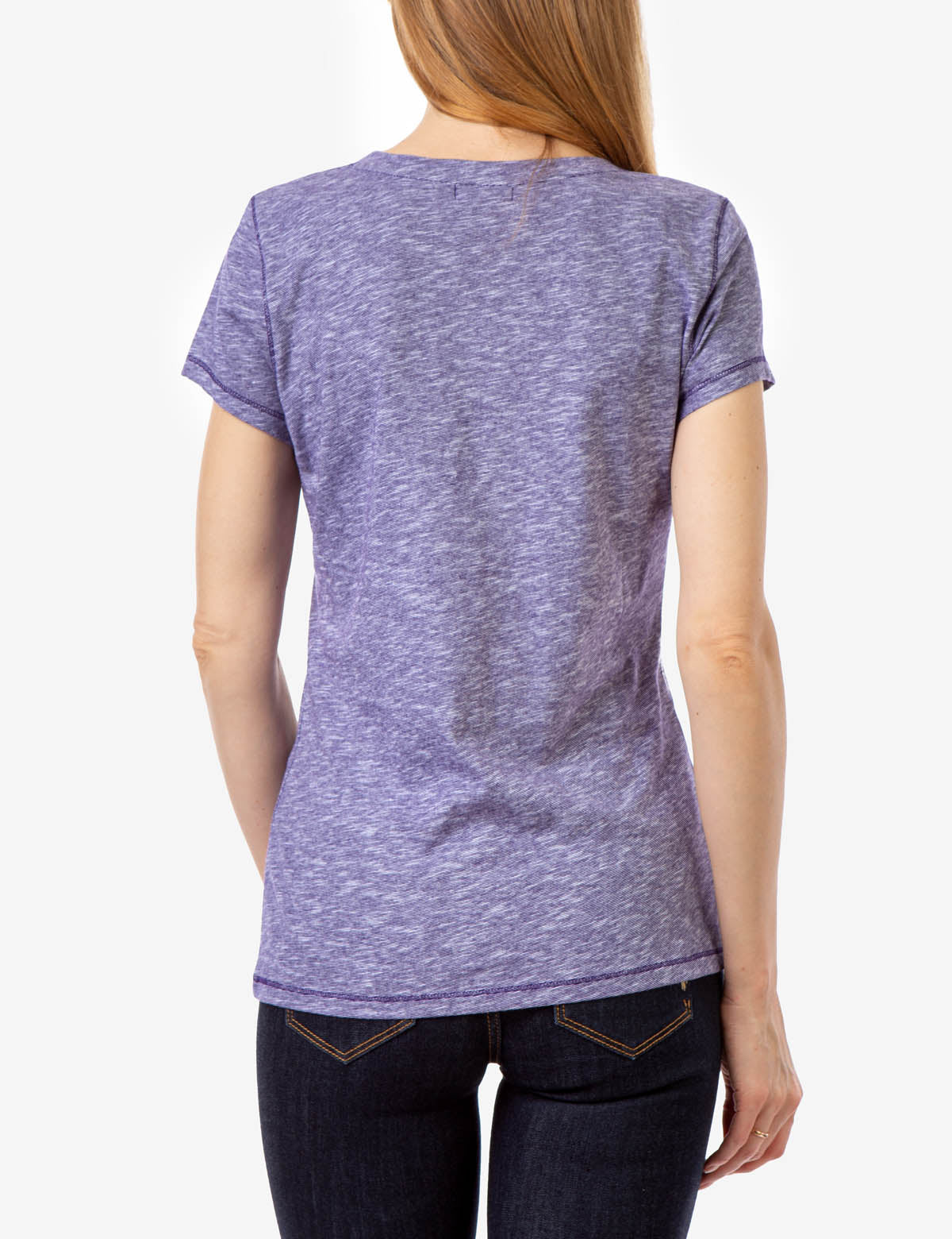 SPACE DYE V-NECK T-SHIRT - Image 18