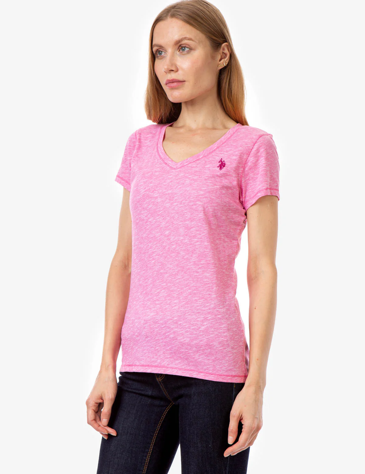SPACE DYE V-NECK T-SHIRT - Image 3