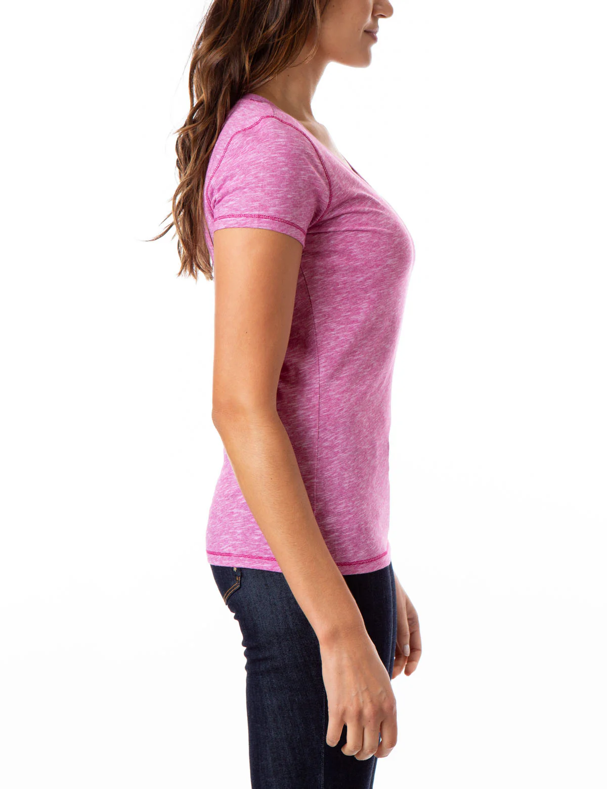 SPACE DYE V-NECK T-SHIRT - Image 7