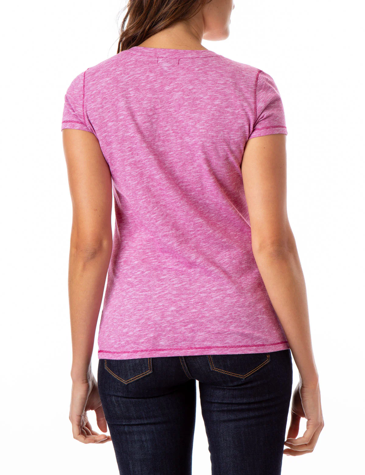 SPACE DYE V-NECK T-SHIRT - Image 8