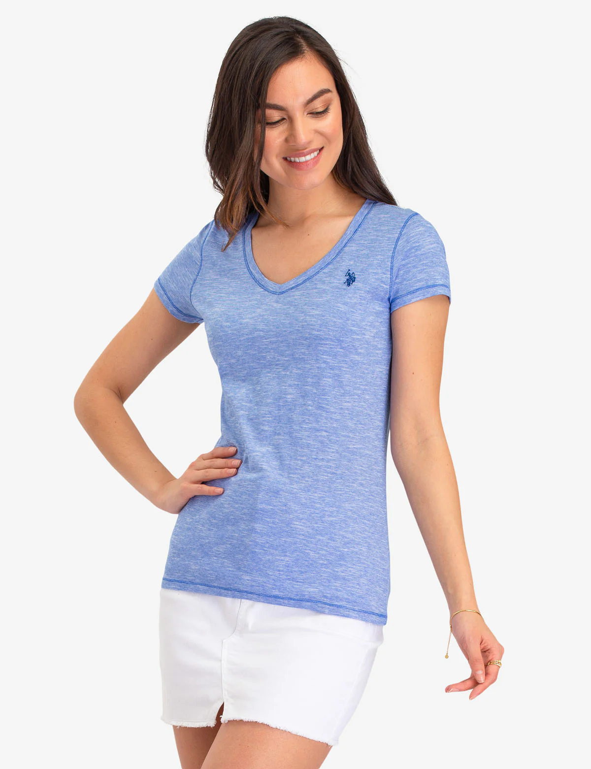 SPACE DYE V-NECK T-SHIRT