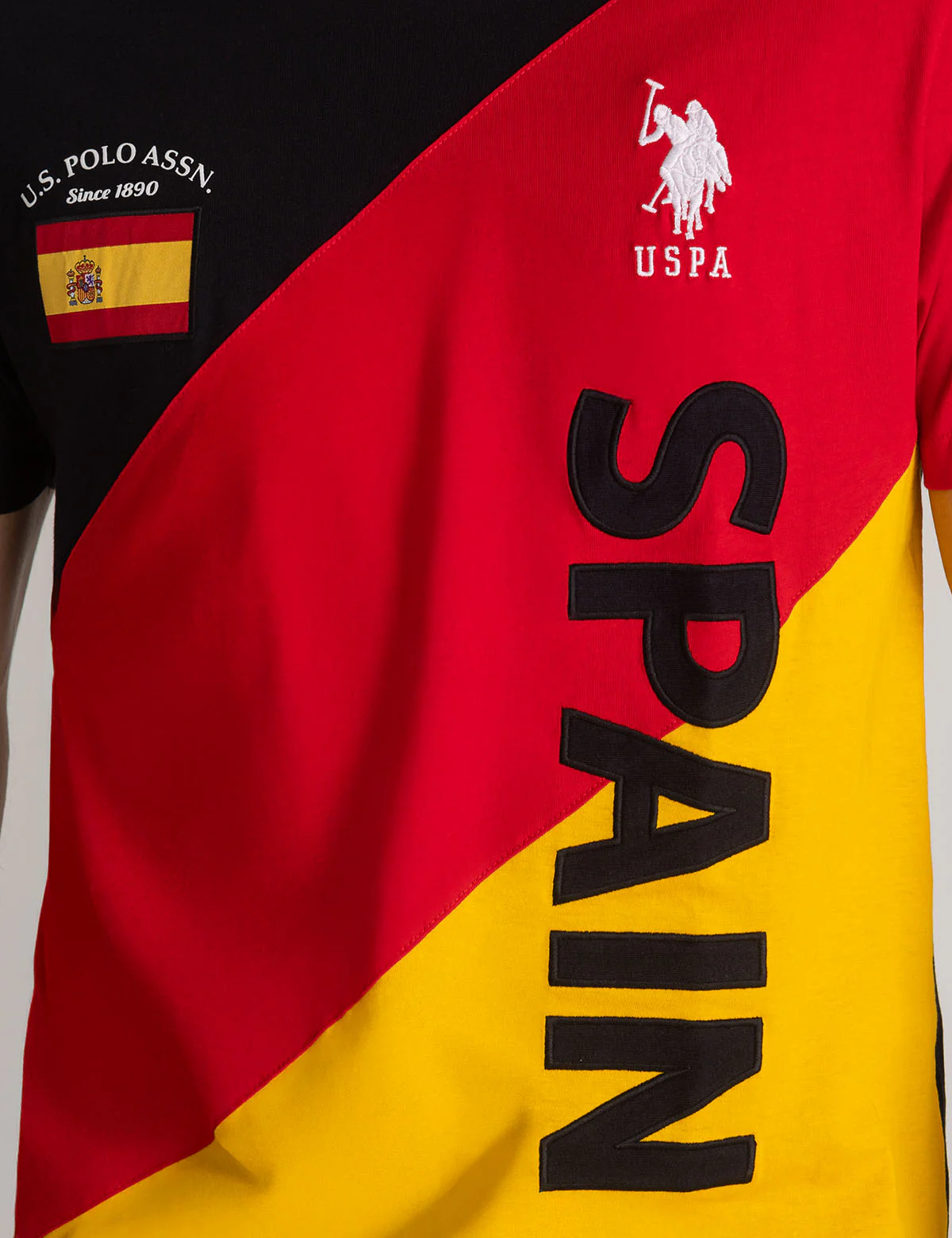 SPAIN DIAGONAL COLOR BLOCK JERSEY T-SHIRT - Image 3