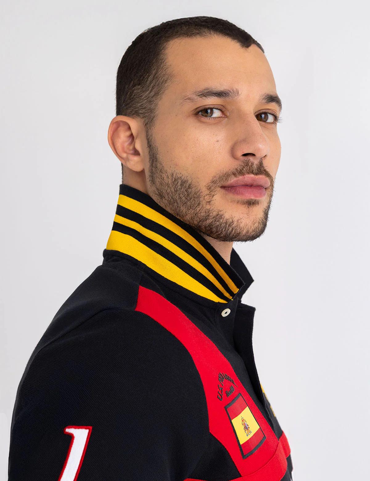 SPAIN SASH COLOR BLOCK PIQUE POLO SHIRT - Image 2