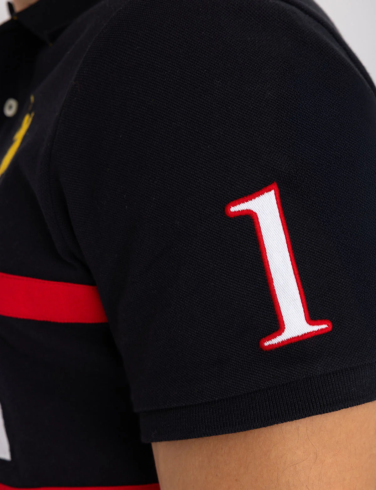 SPAIN SASH COLOR BLOCK PIQUE POLO SHIRT - Image 4
