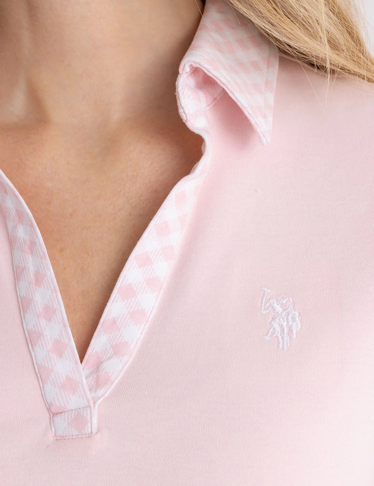 SPLIT NECK GINGHAM COLLAR POLO DRESS - Image 7