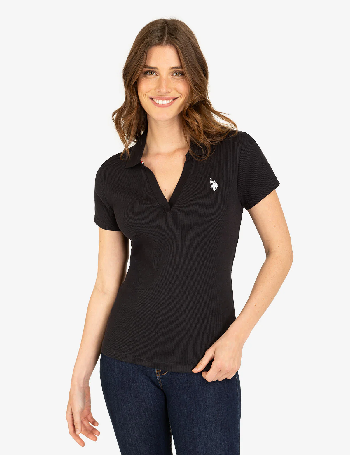SPLIT NECK RIBBED POLO SHIRT - Image 11