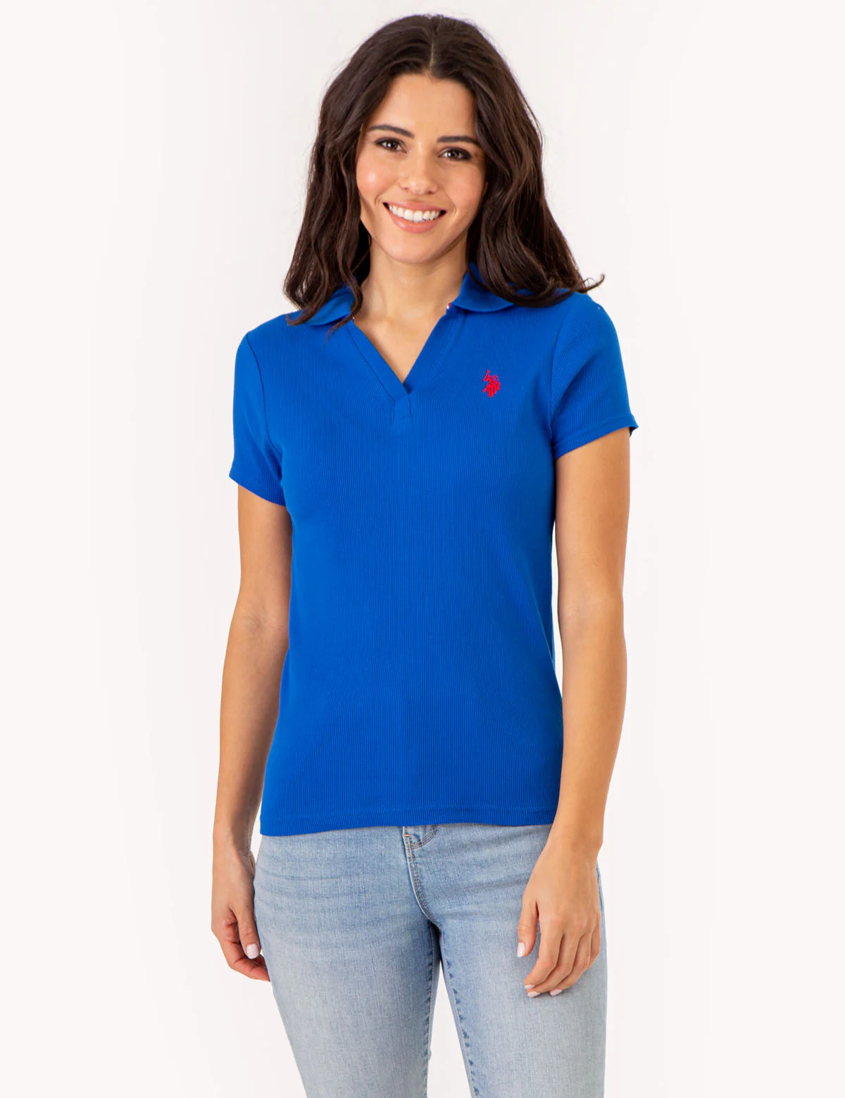 SPLIT NECK RIBBED POLO SHIRT - Image 17