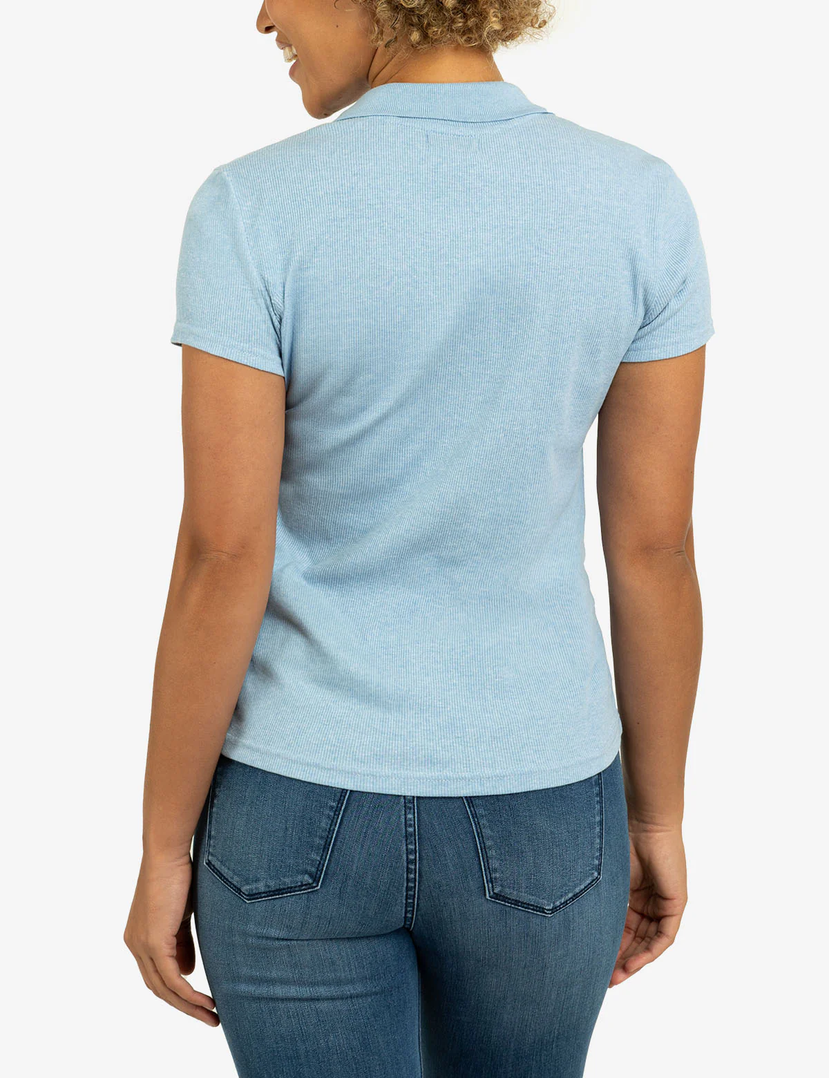 SPLIT NECK RIBBED POLO SHIRT - Image 15