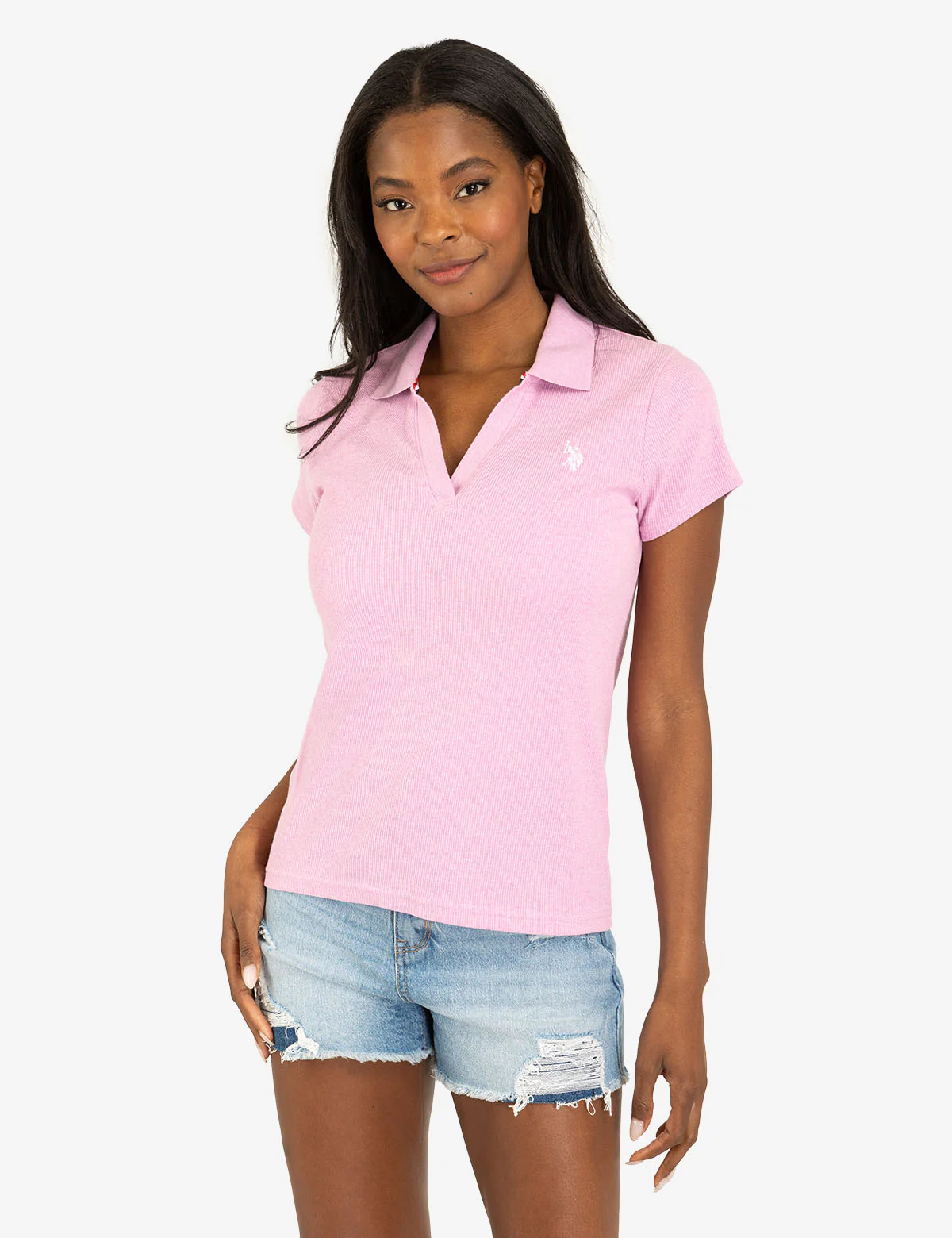 SPLIT NECK RIBBED POLO SHIRT - Image 3