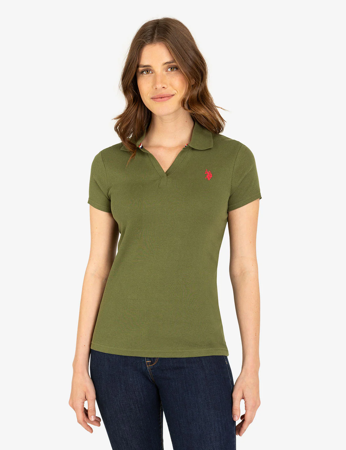 SPLIT NECK RIBBED POLO SHIRT - Image 27