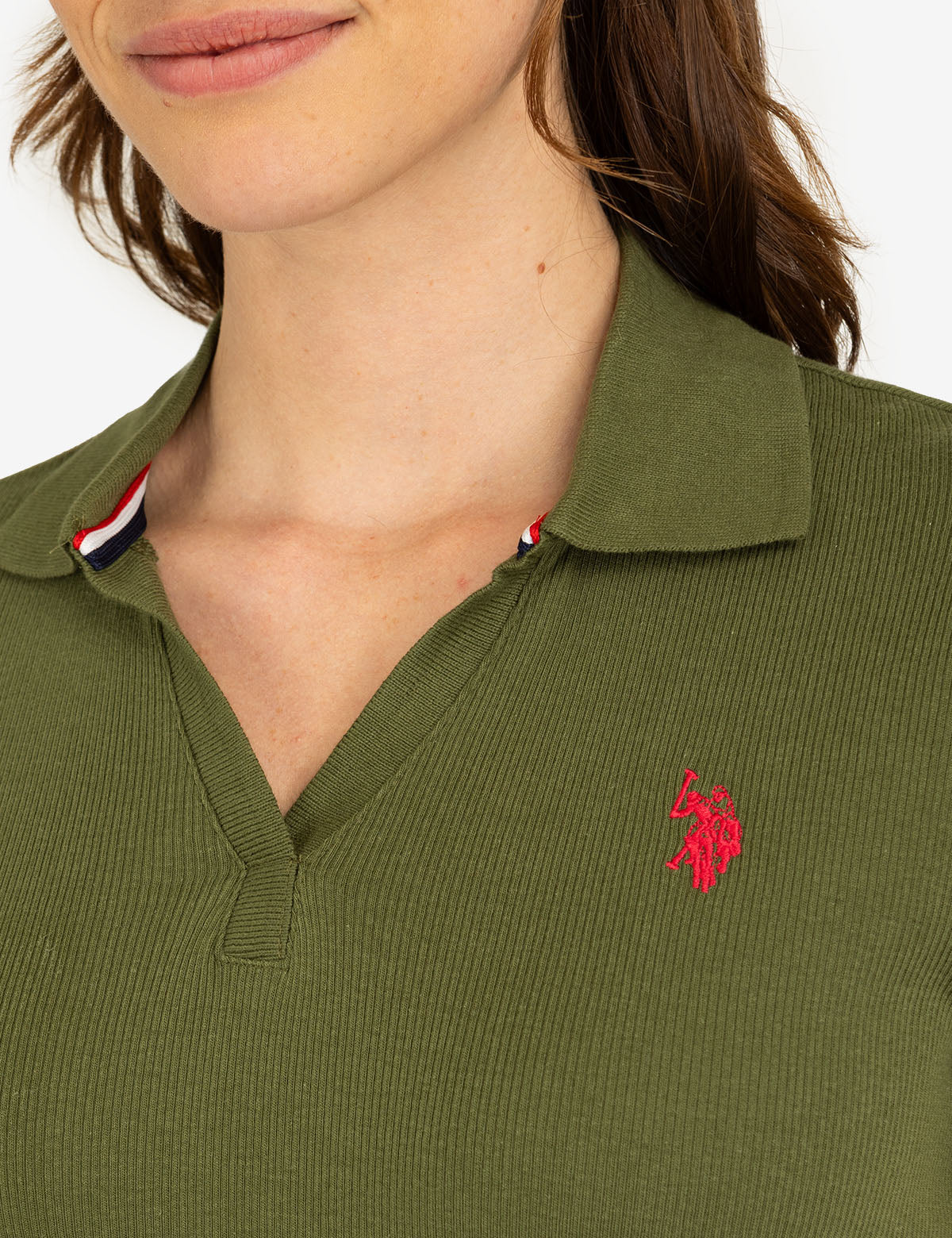 SPLIT NECK RIBBED POLO SHIRT - Image 29