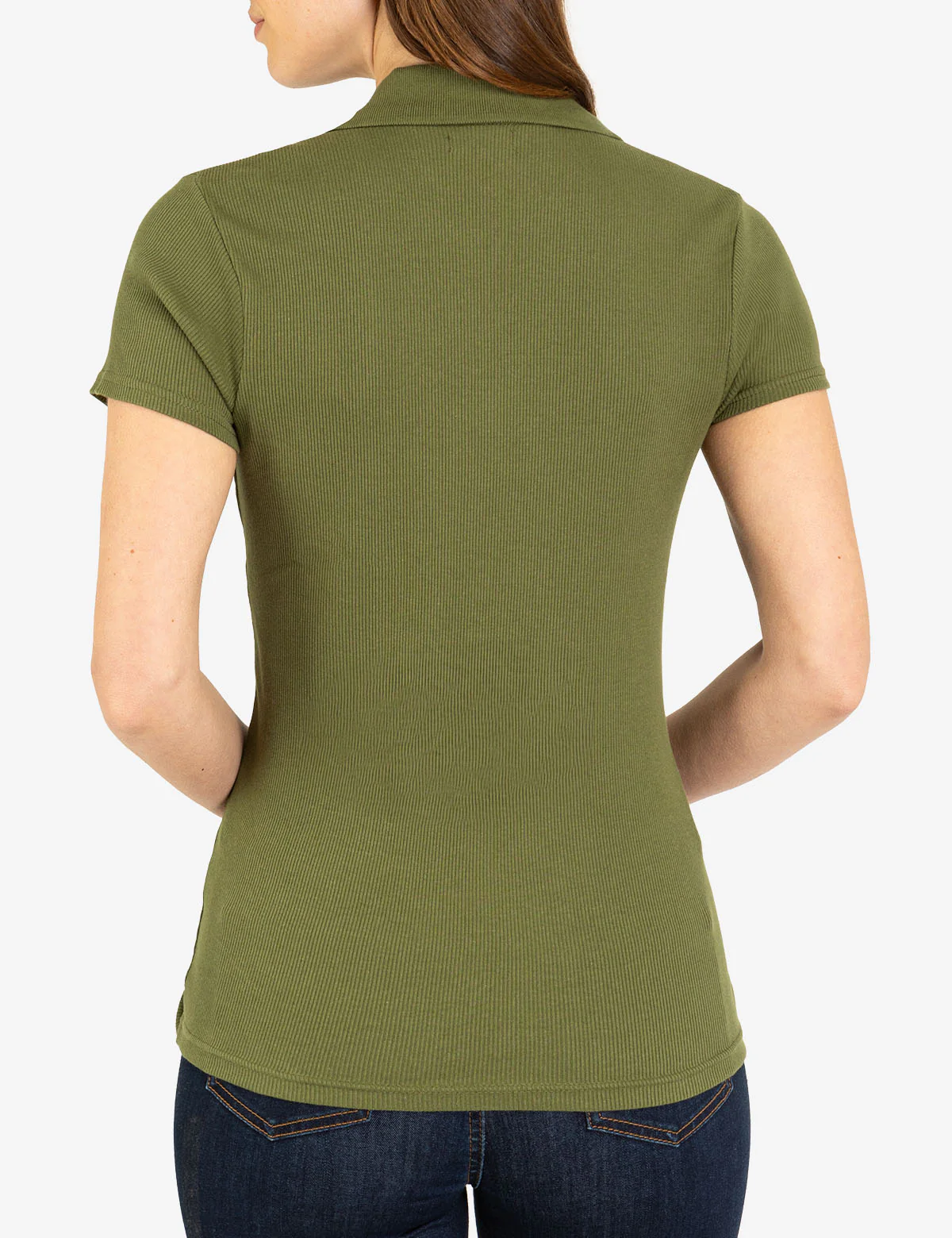 SPLIT NECK RIBBED POLO SHIRT - Image 30