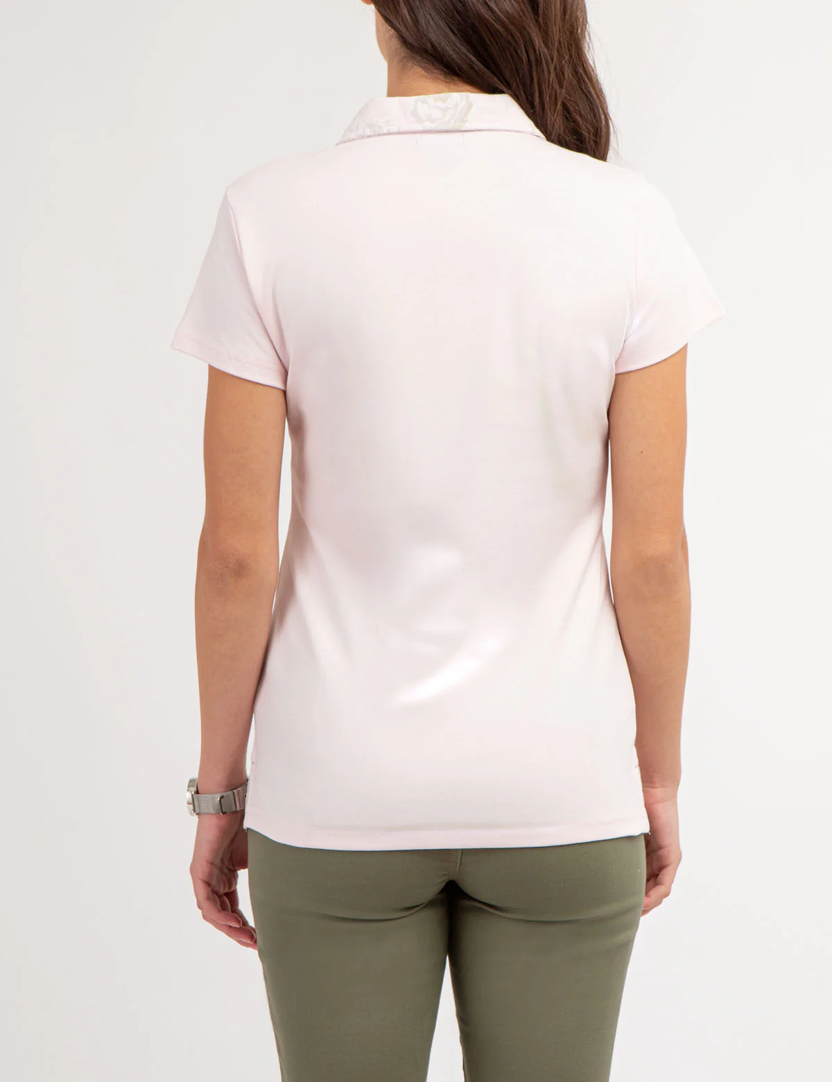 SPLIT NECK ROSE PRINT POLO SHIRT - Image 6