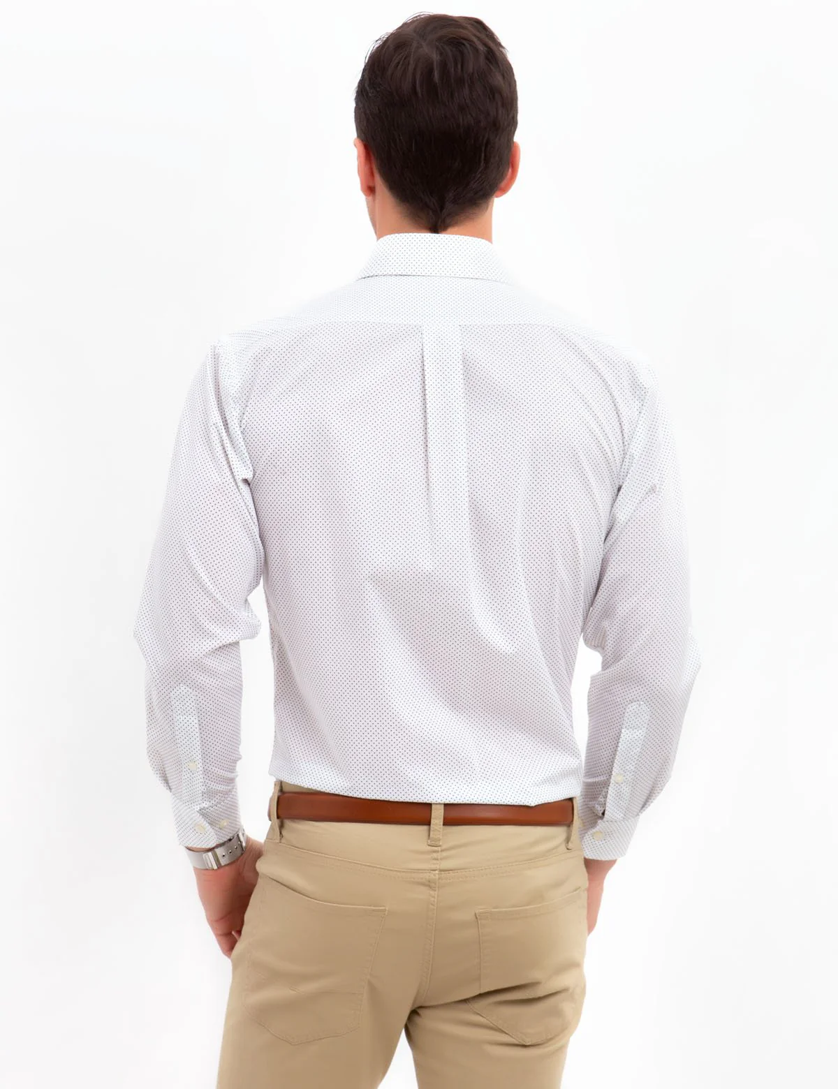 SPREAD COLLAR DOT DRESS SHIRT - Image 4