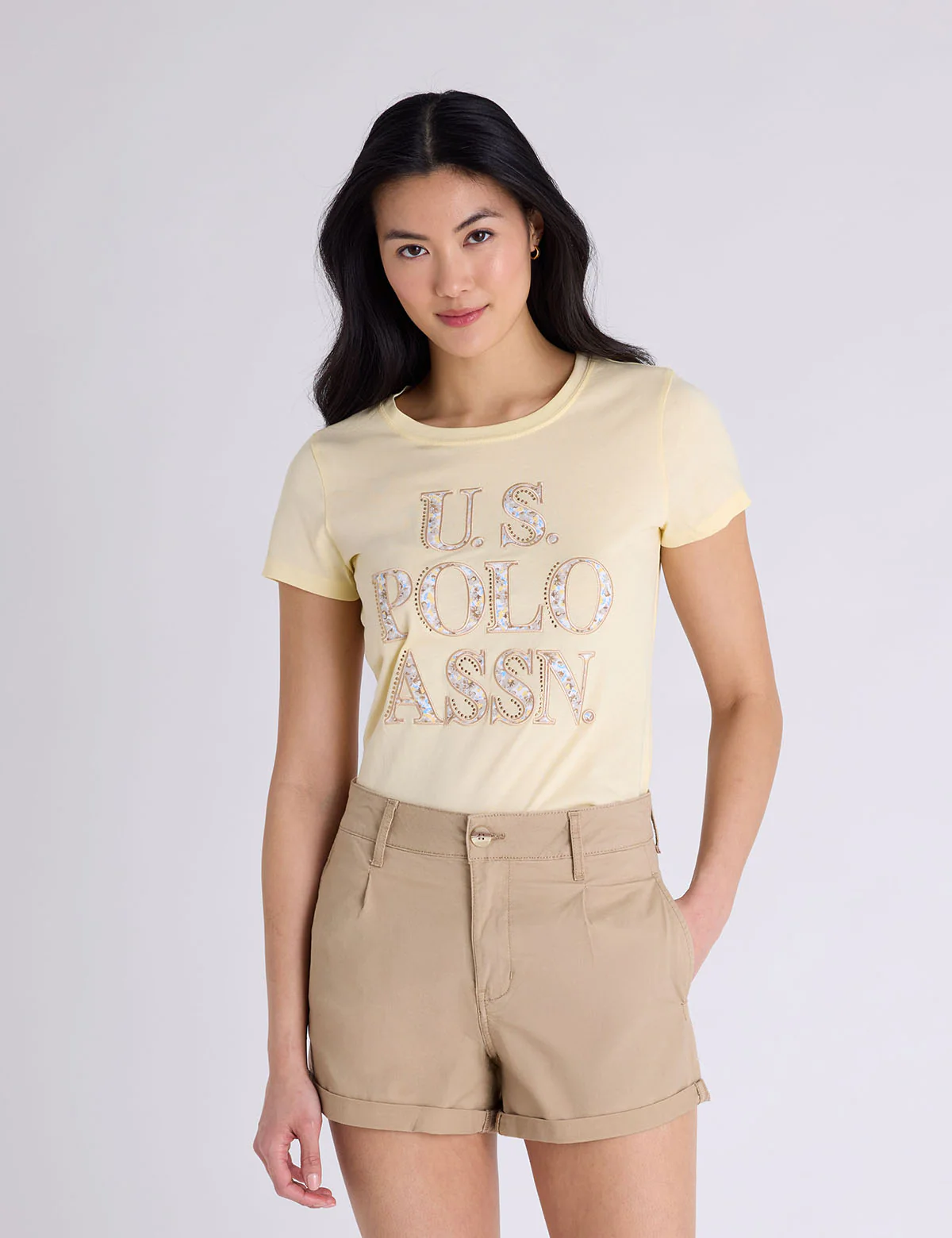 STACKED FLORAL PRINT STONE SCOOP T-SHIRT - Image 4
