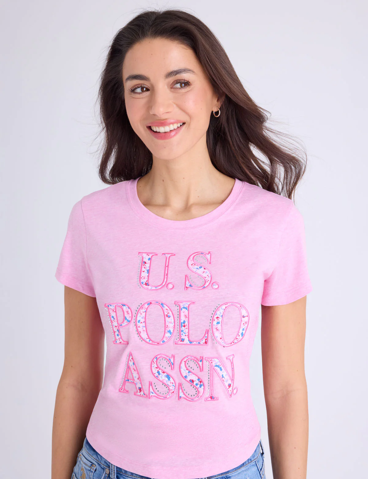 STACKED FLORAL PRINT STONE SCOOP T-SHIRT - Image 7