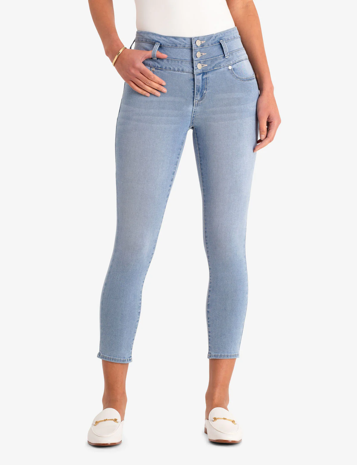 REPREVE® HIGH RISE STACKED WAIST CROPPED JEGGING
