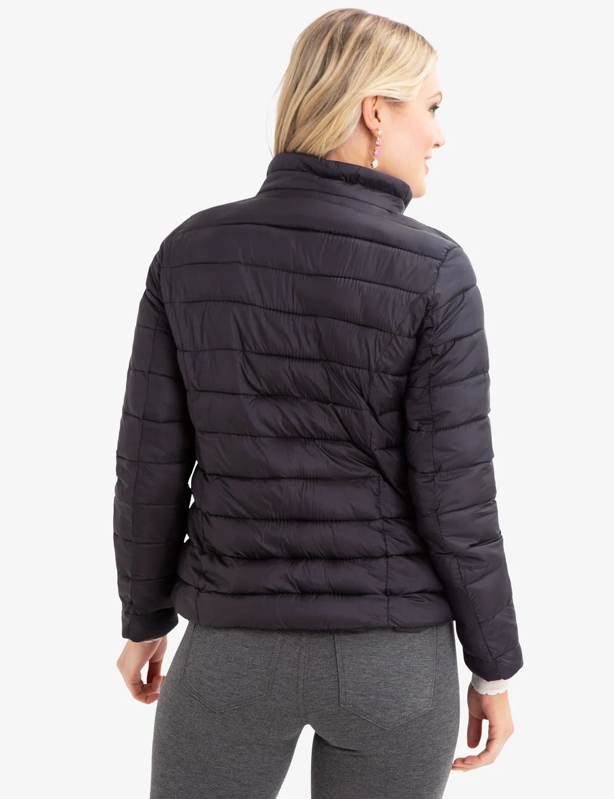 STAND COLLAR PUFFER COAT - Image 4