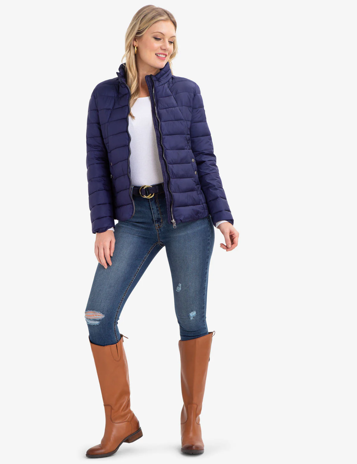 STAND COLLAR PUFFER COAT - Image 7