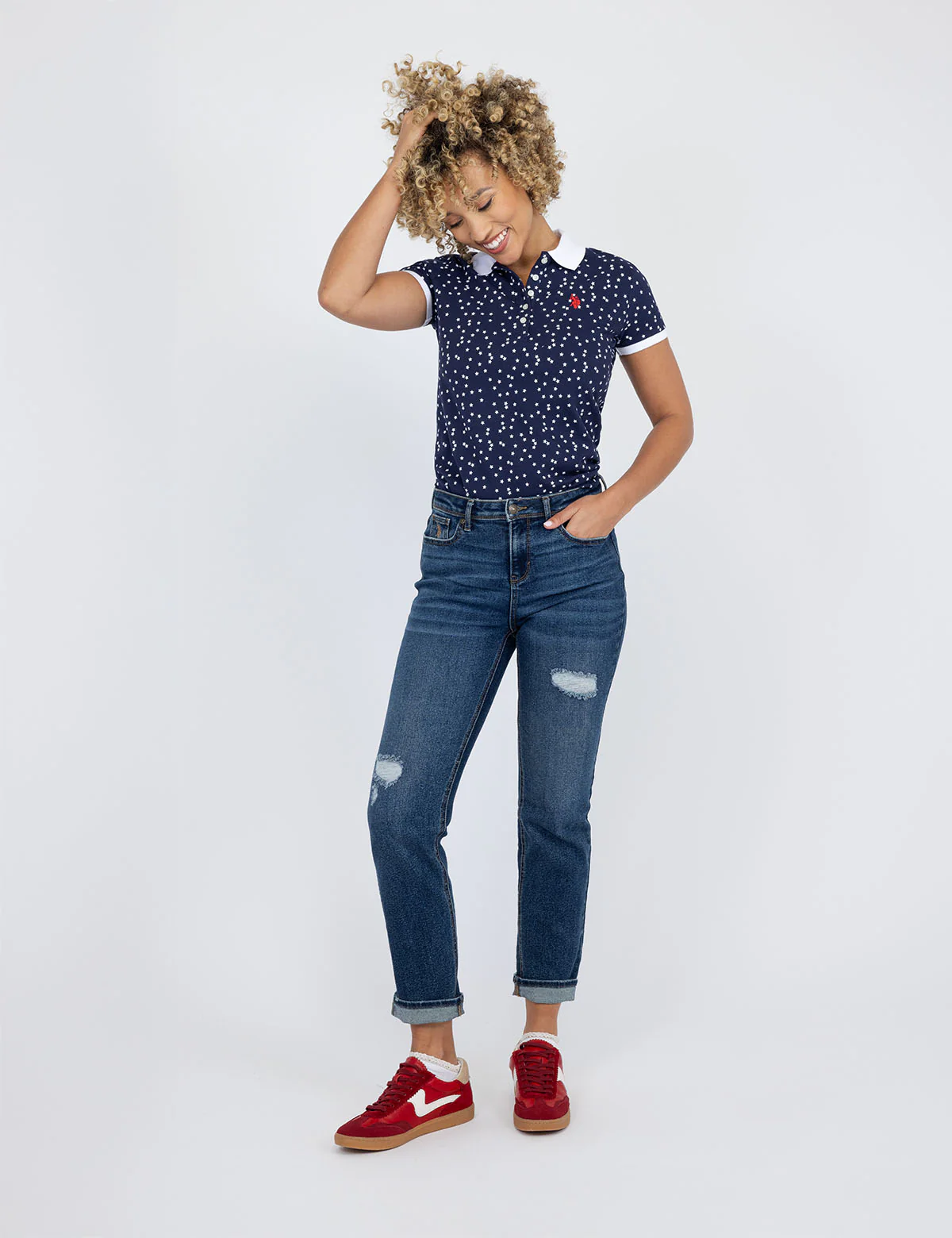STAR PRINT POLO SHIRT - Image 6