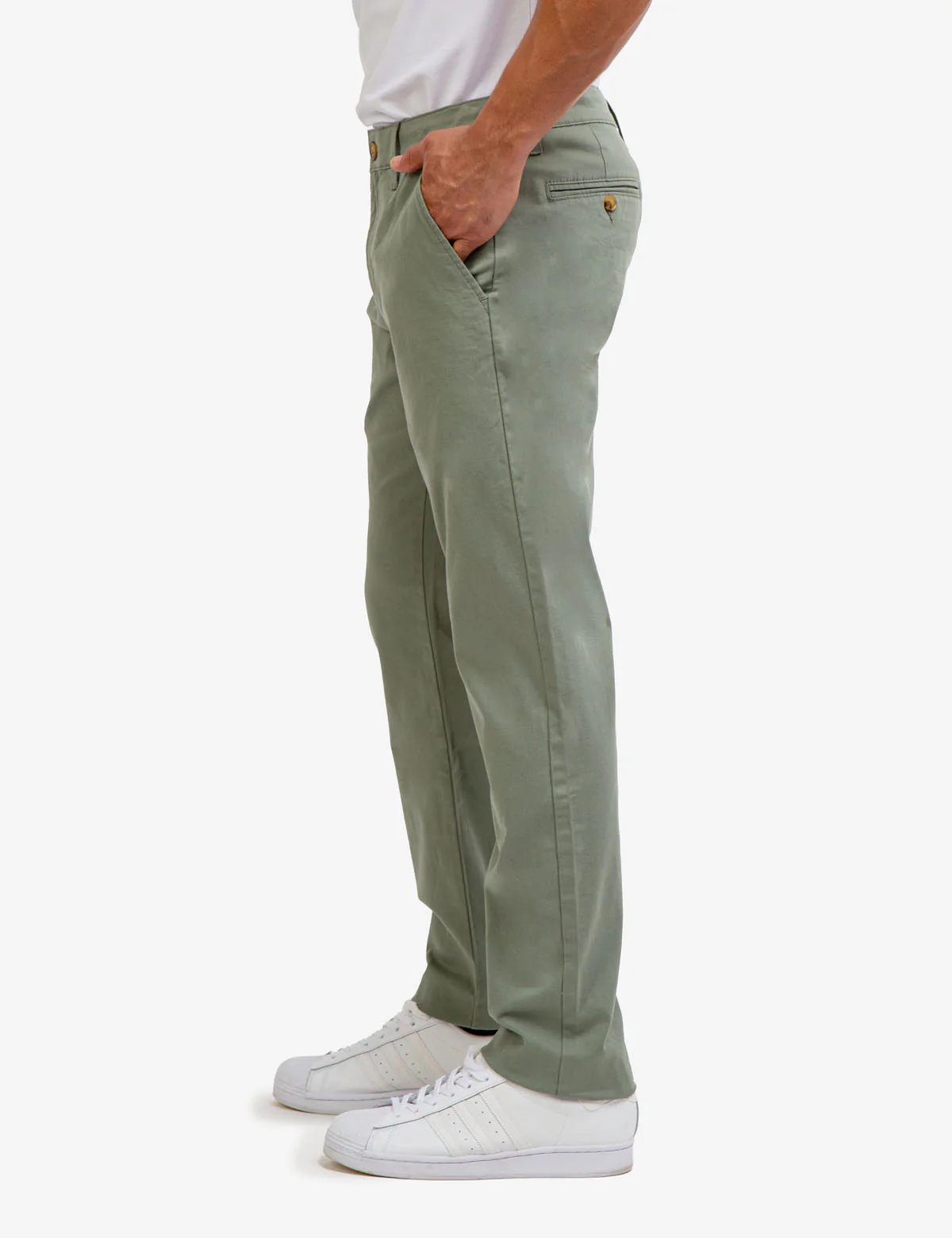 STRAIGHT TWILL CHINO PANTS - Image 5