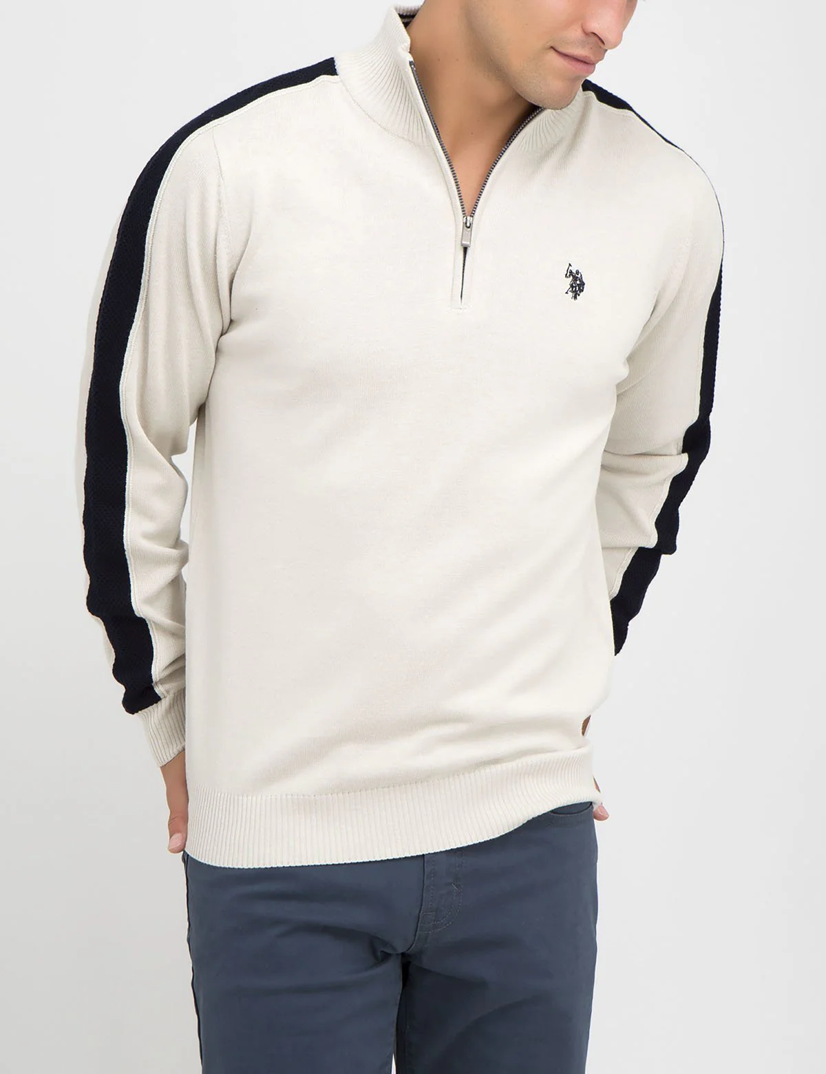 STRETCH 1/4 ZIP SWEATER - Image 10