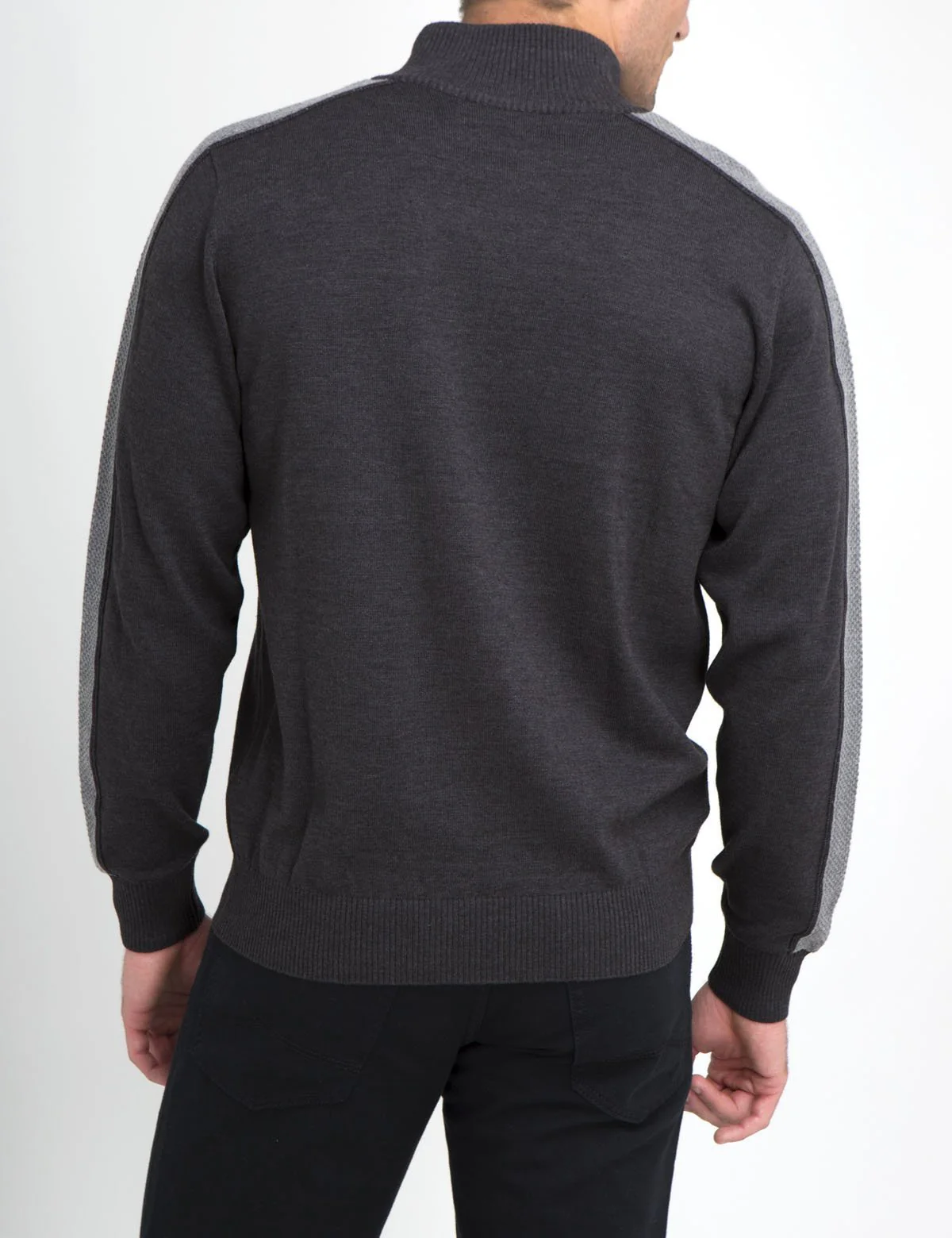 STRETCH 1/4 ZIP SWEATER - Image 3