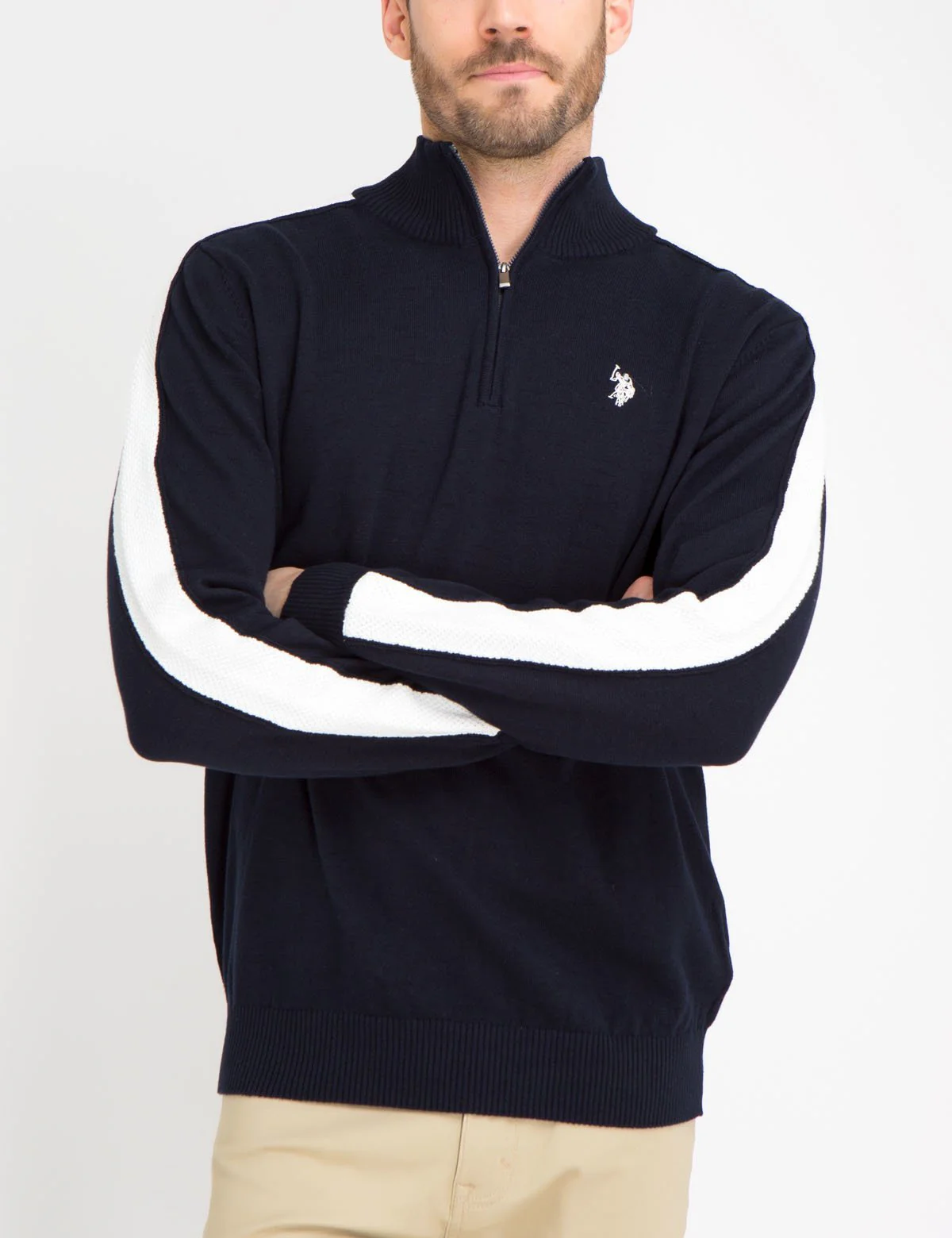 STRETCH 1/4 ZIP SWEATER - Image 5