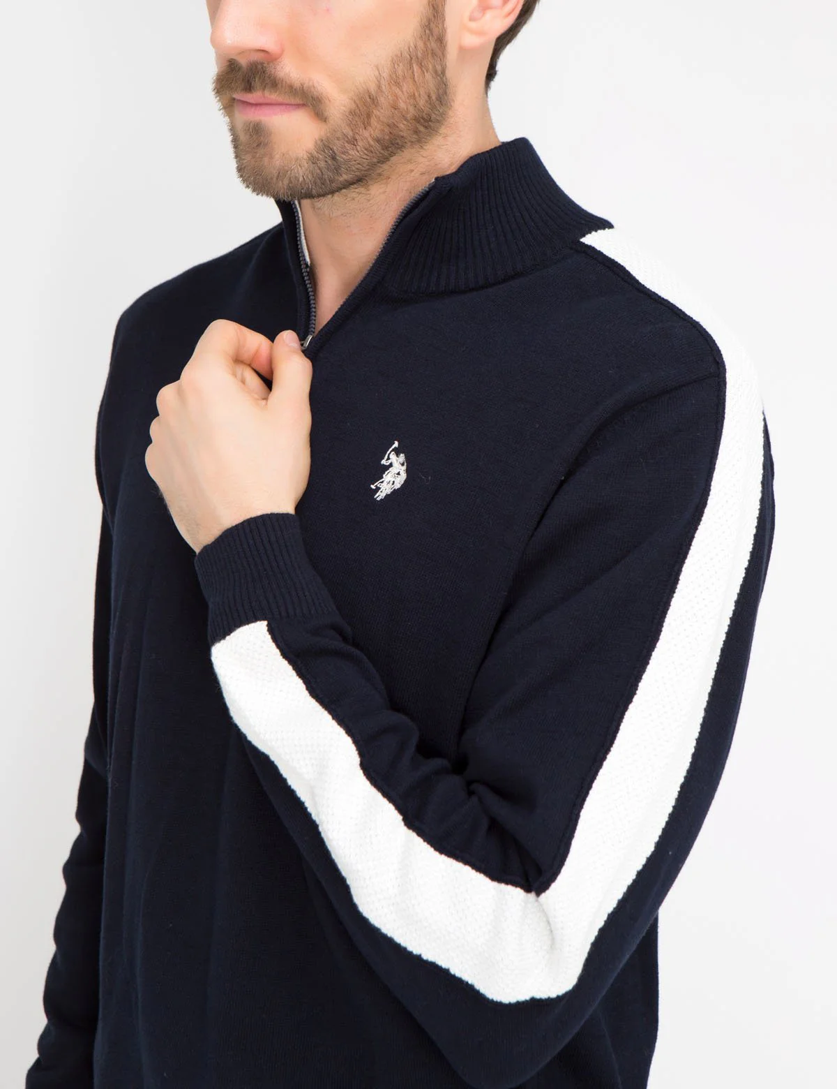 STRETCH 1/4 ZIP SWEATER - Image 7