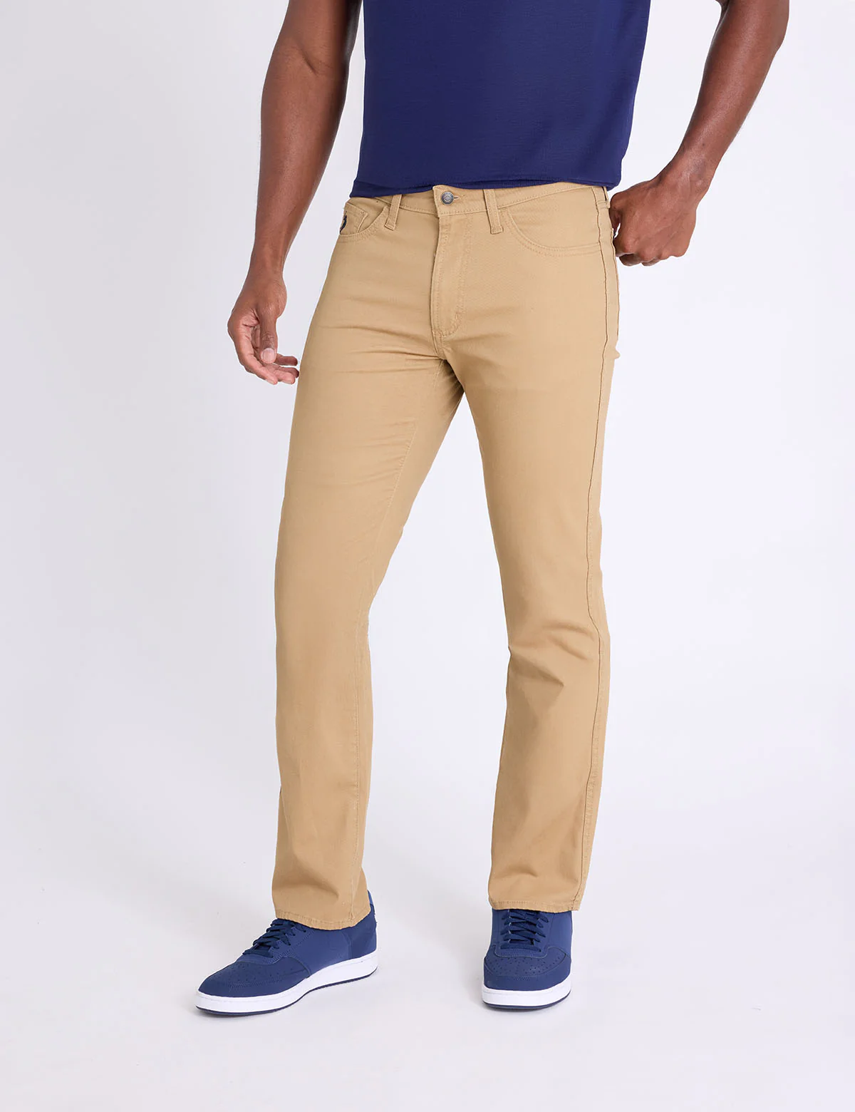 STRETCH CALVARY TWILL SLIM STRAIGHT PANTS - Image 11