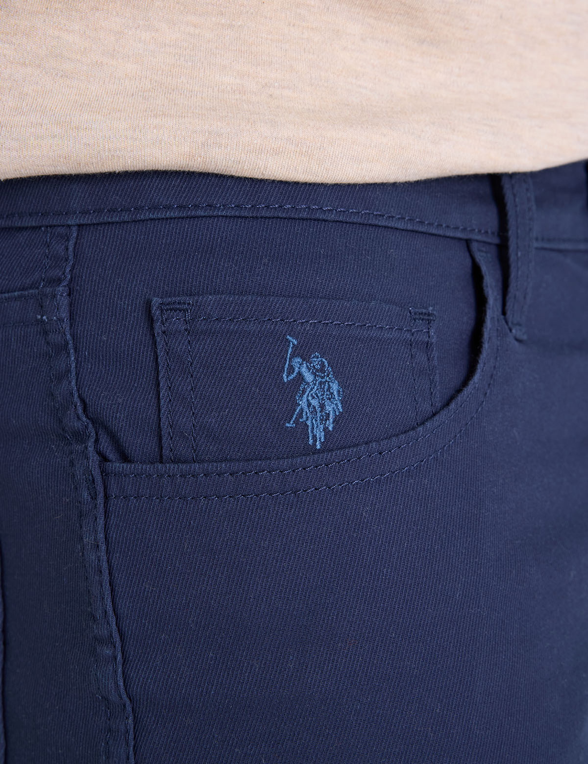 STRETCH CALVARY TWILL SLIM STRAIGHT PANTS - Image 4