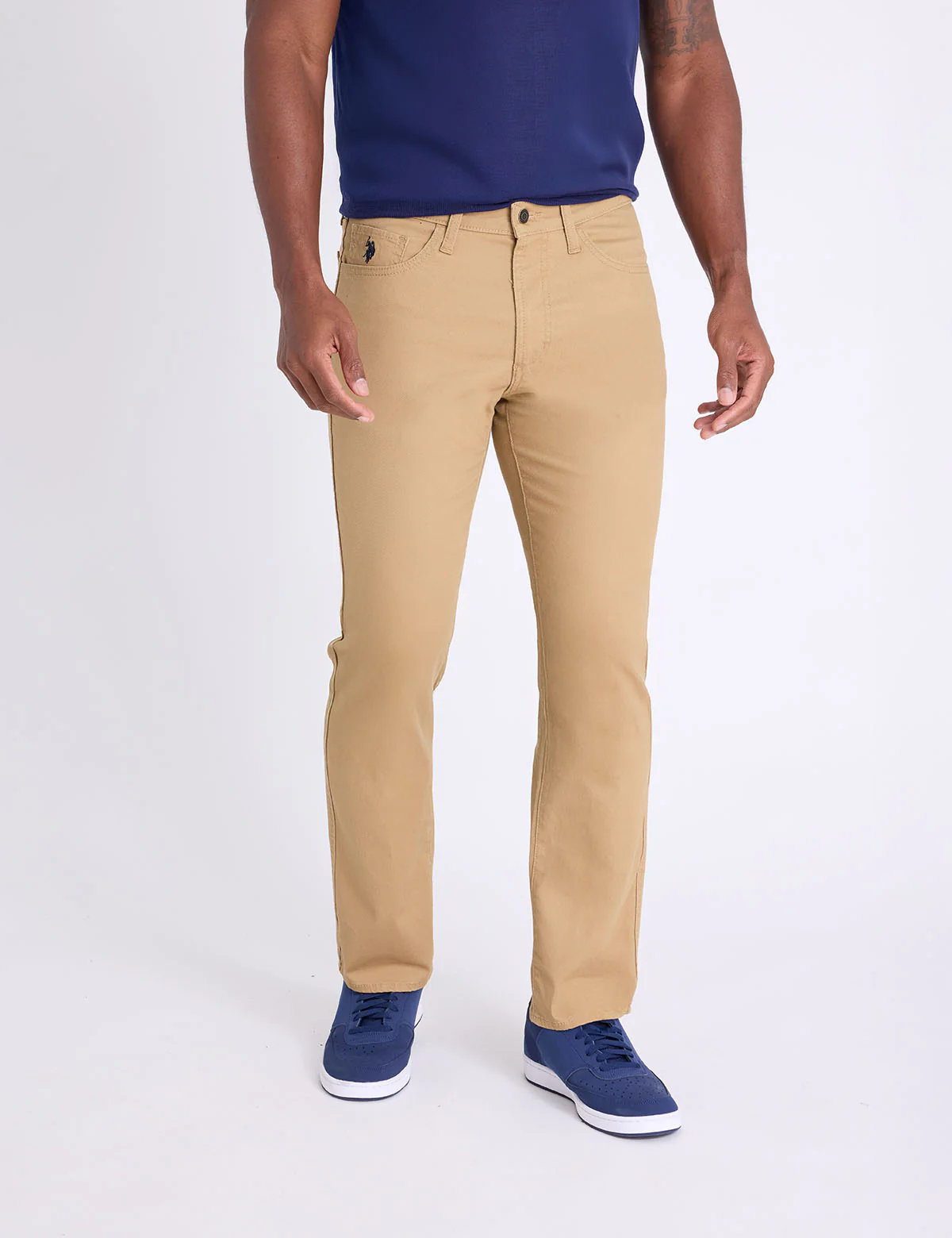 STRETCH CALVARY TWILL SLIM STRAIGHT PANTS - Image 6