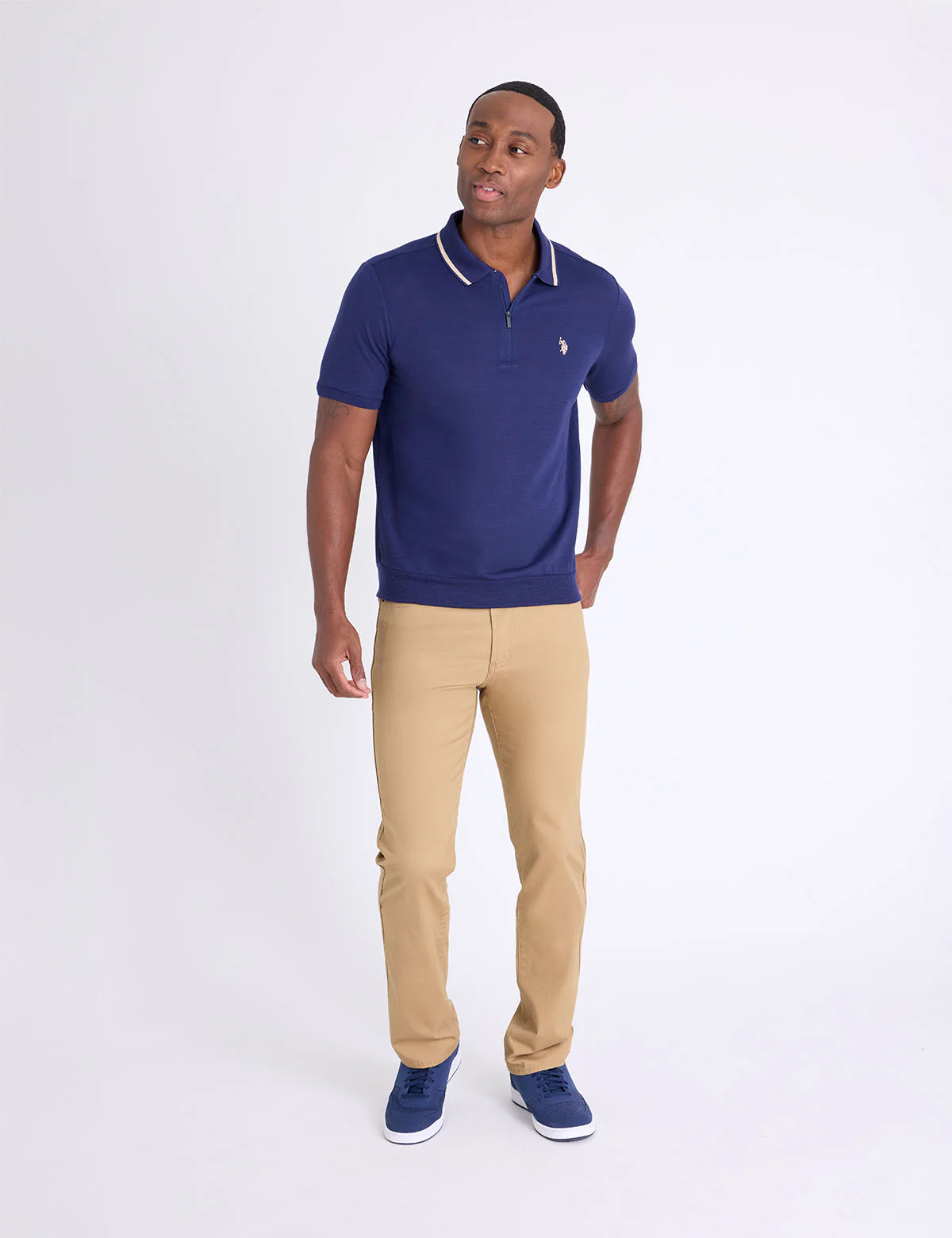 STRETCH CALVARY TWILL SLIM STRAIGHT PANTS - Image 7