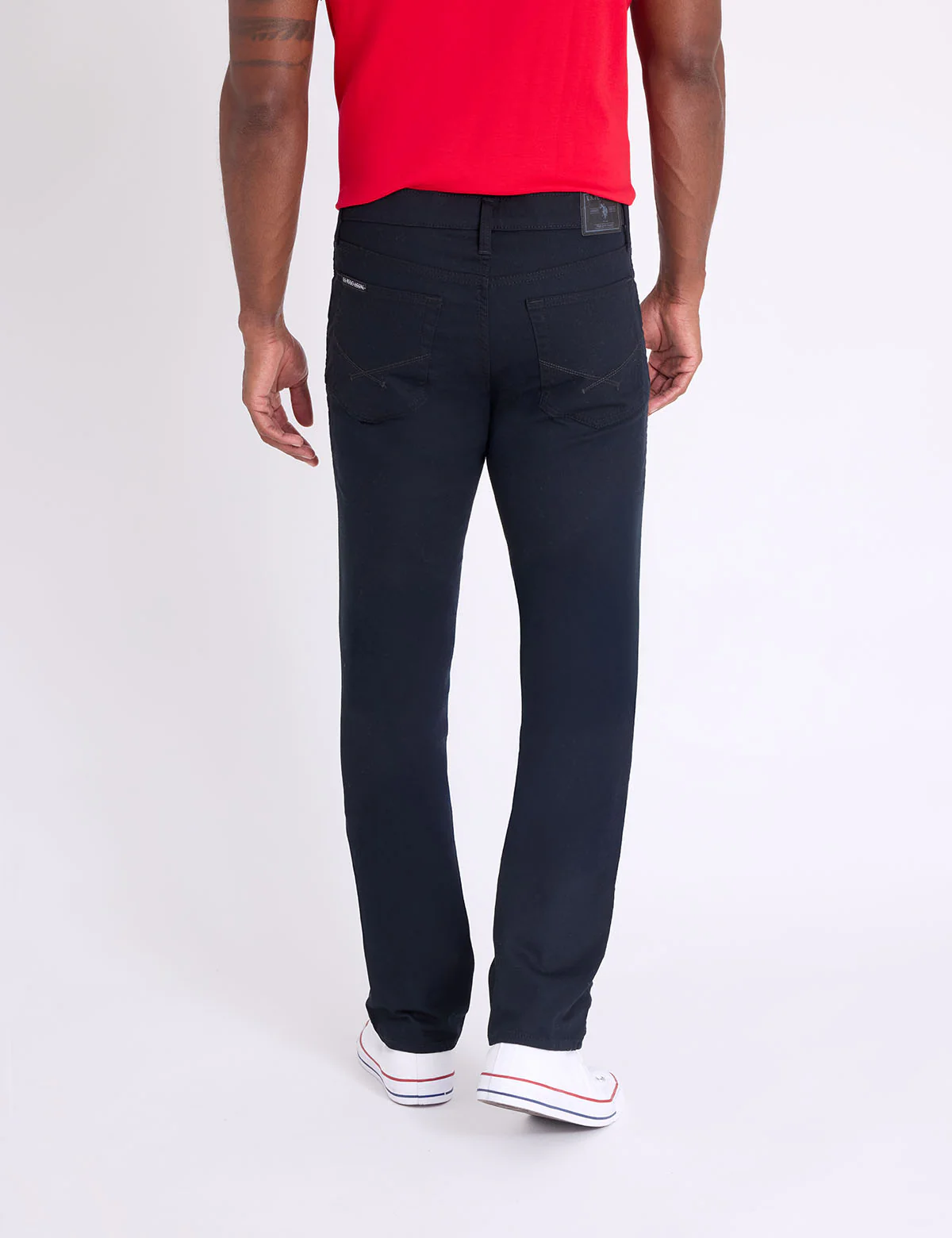 STRETCH CALVARY TWILL SLIM STRAIGHT PANTS - Image 3