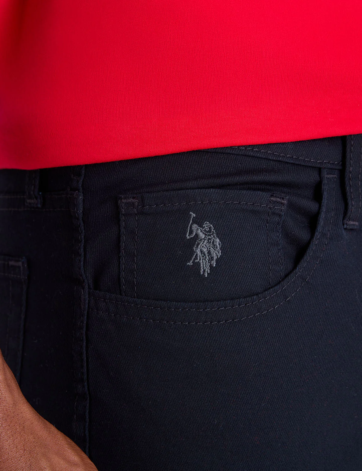 STRETCH CALVARY TWILL SLIM STRAIGHT PANTS - Image 4