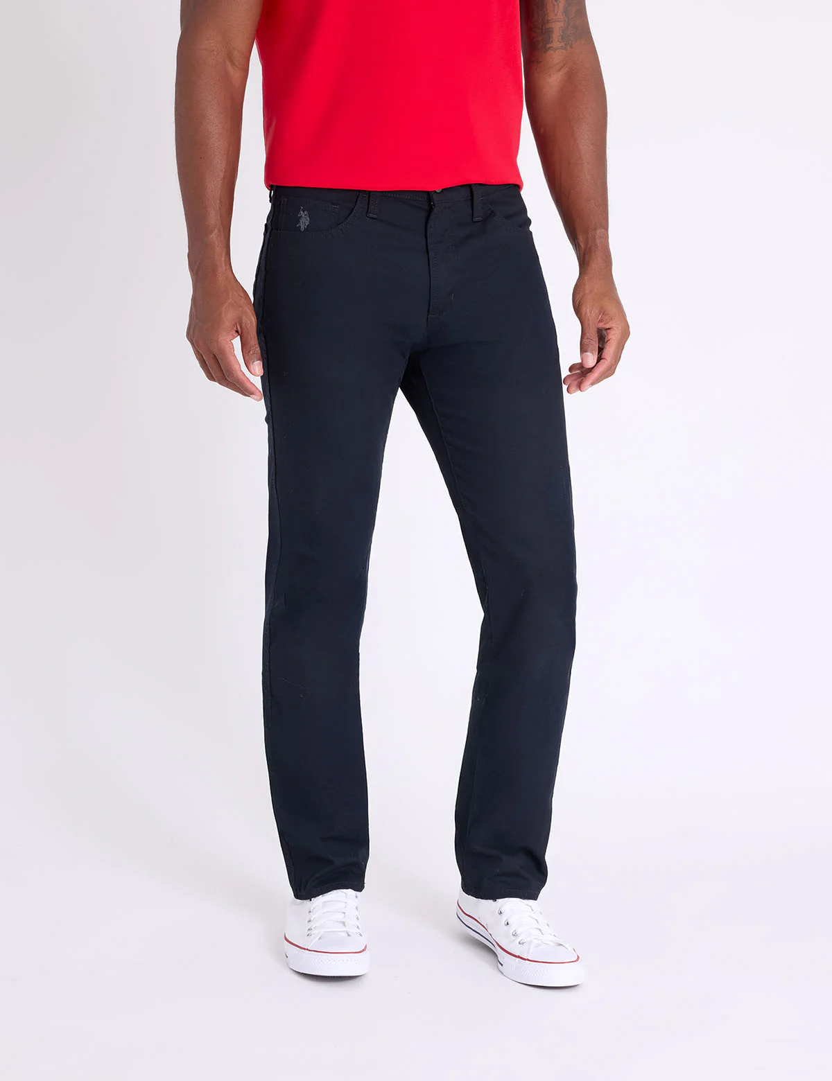 STRETCH CALVARY TWILL SLIM STRAIGHT PANTS - Image 7