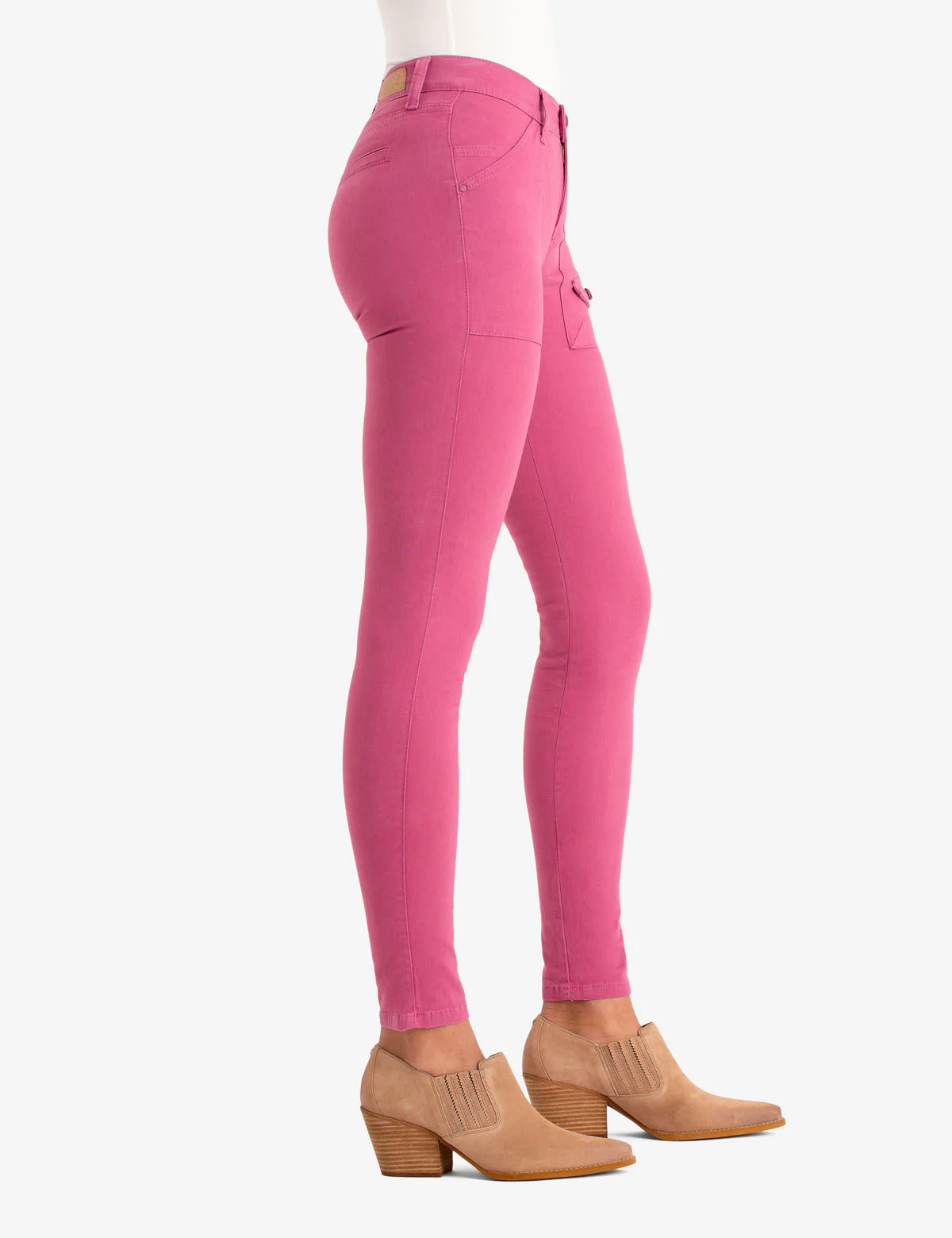 MID RISE SLIM FIT SKINNY ANKLE CARGO PANTS - Image 2