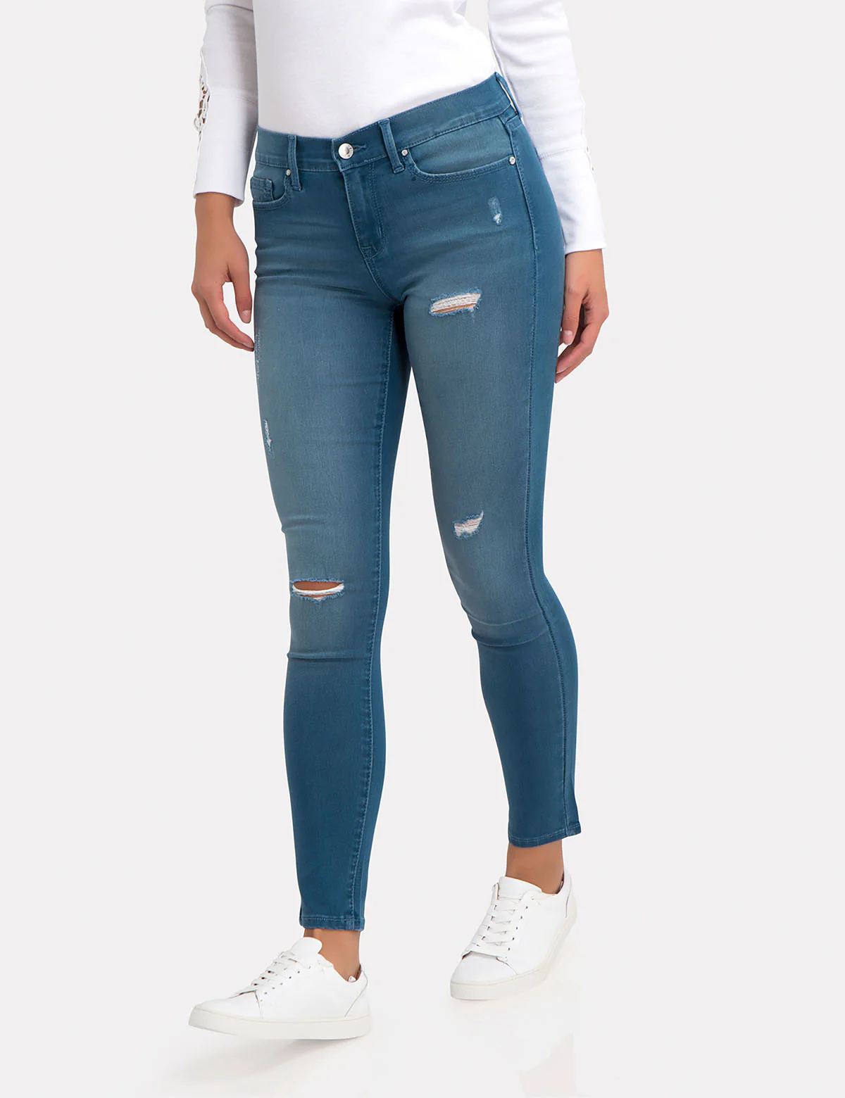 STRETCH COLORED DENIM SUPER SKINNY JEANS - Image 5