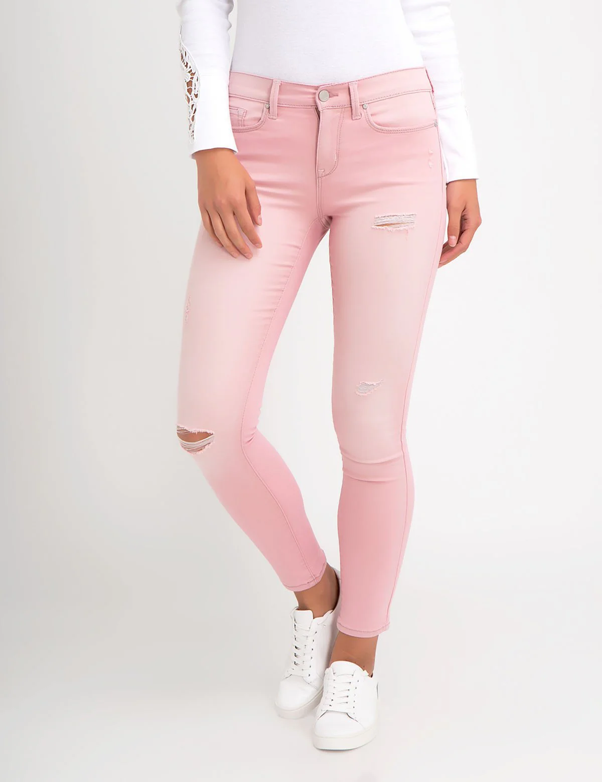 STRETCH COLORED DENIM SUPER SKINNY JEANS