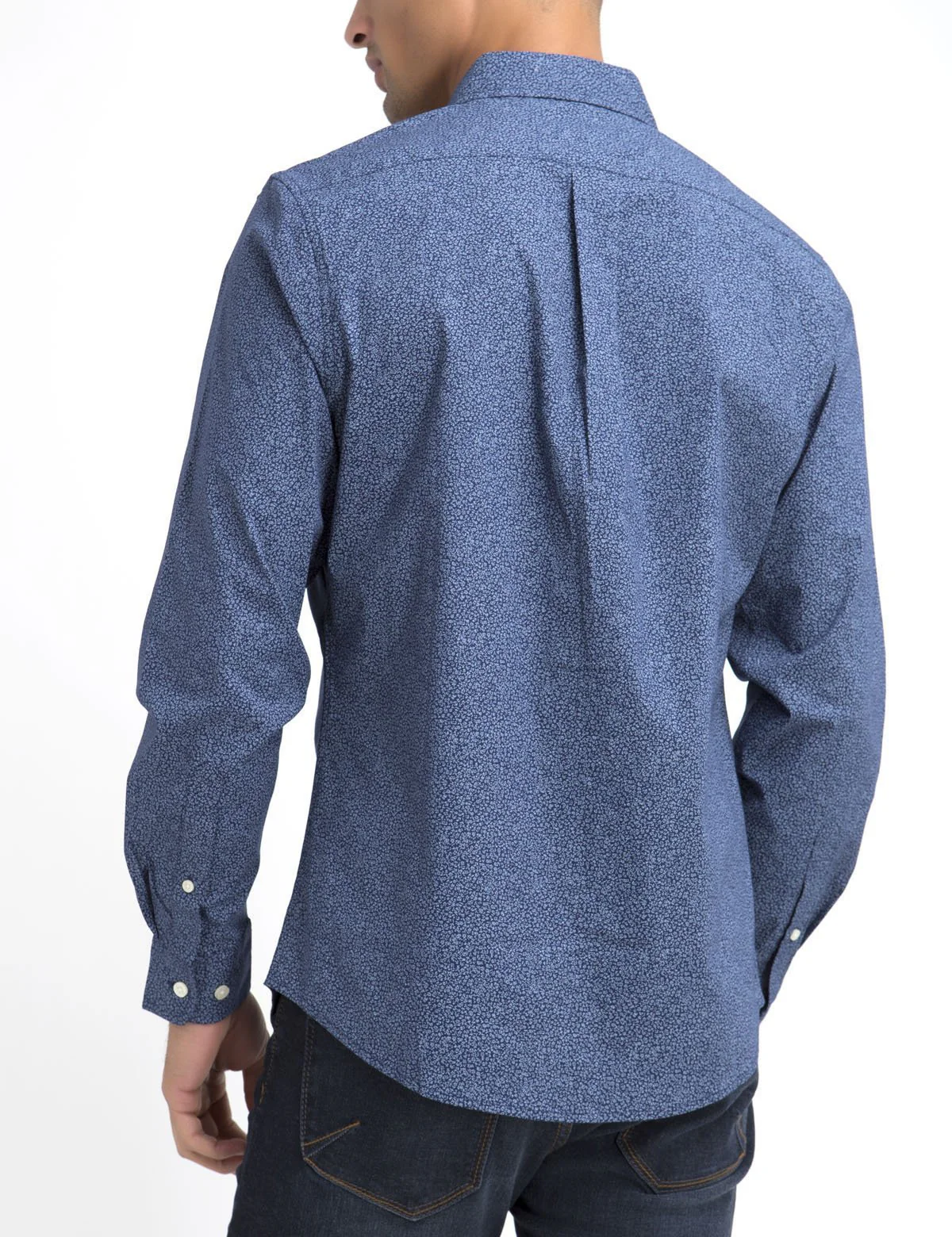 STRETCH FIT FLORAL SHIRT IN POPLIN - Image 3