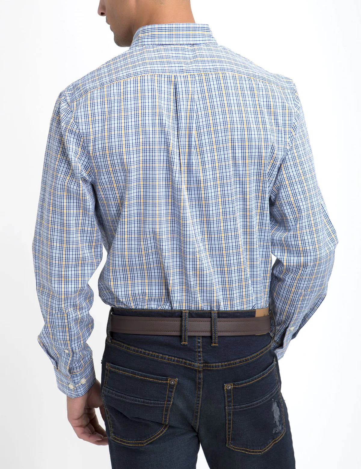 STRETCH FIT PLAID SHIRT IN POPLIN - Image 4