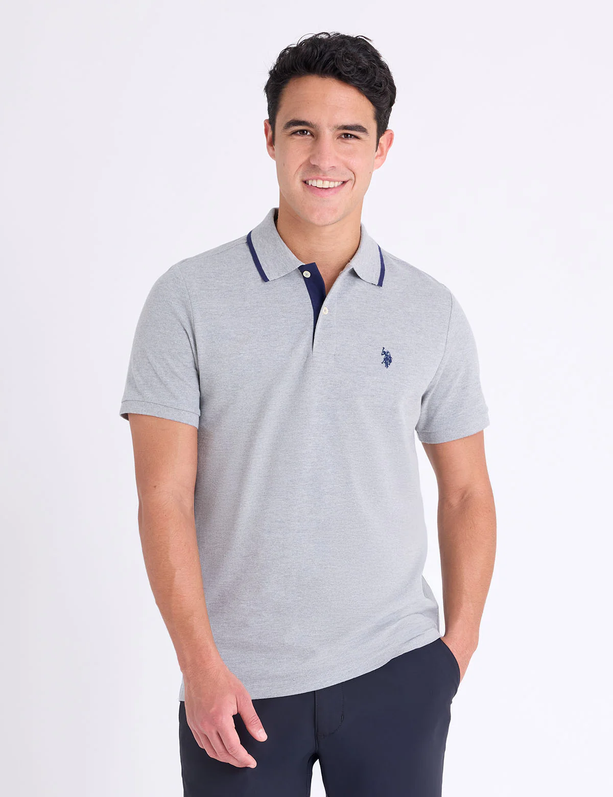 SLIM FIT STRETCH SOLID PIQUE POLO SHIRT - Image 10